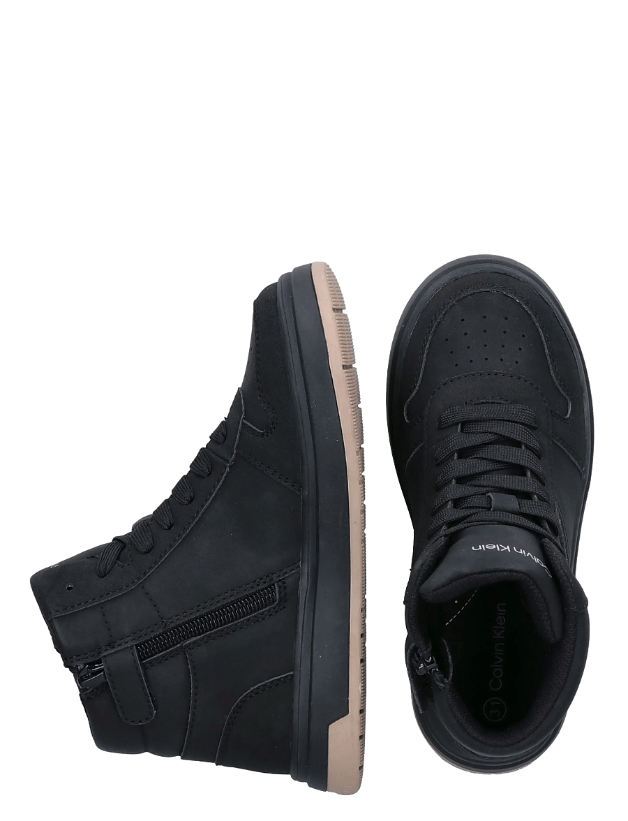 Calvin Klein - HIGH TOP LACE-UP SNEAKER BLACK - höga sneakers - black - 3