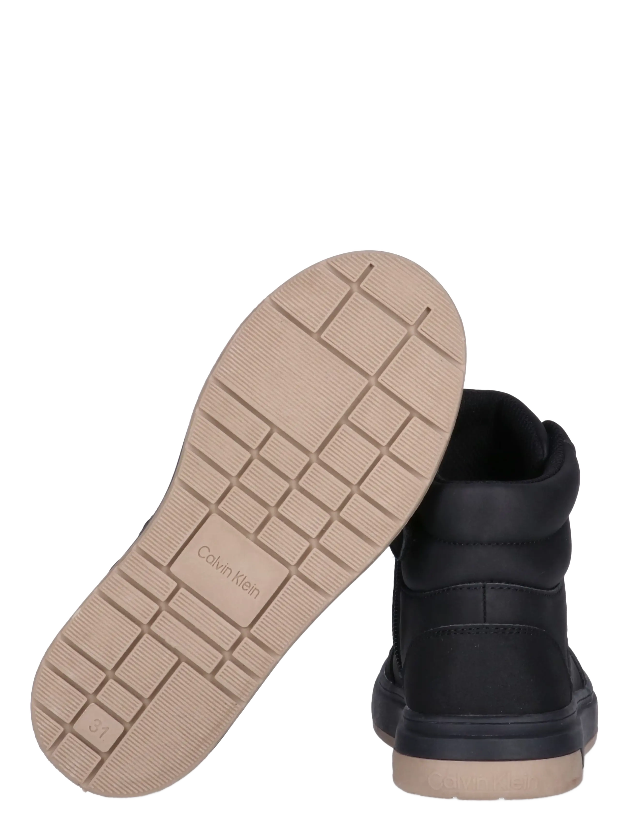 Calvin Klein - HIGH TOP LACE-UP SNEAKER BLACK - höga sneakers - black - 4