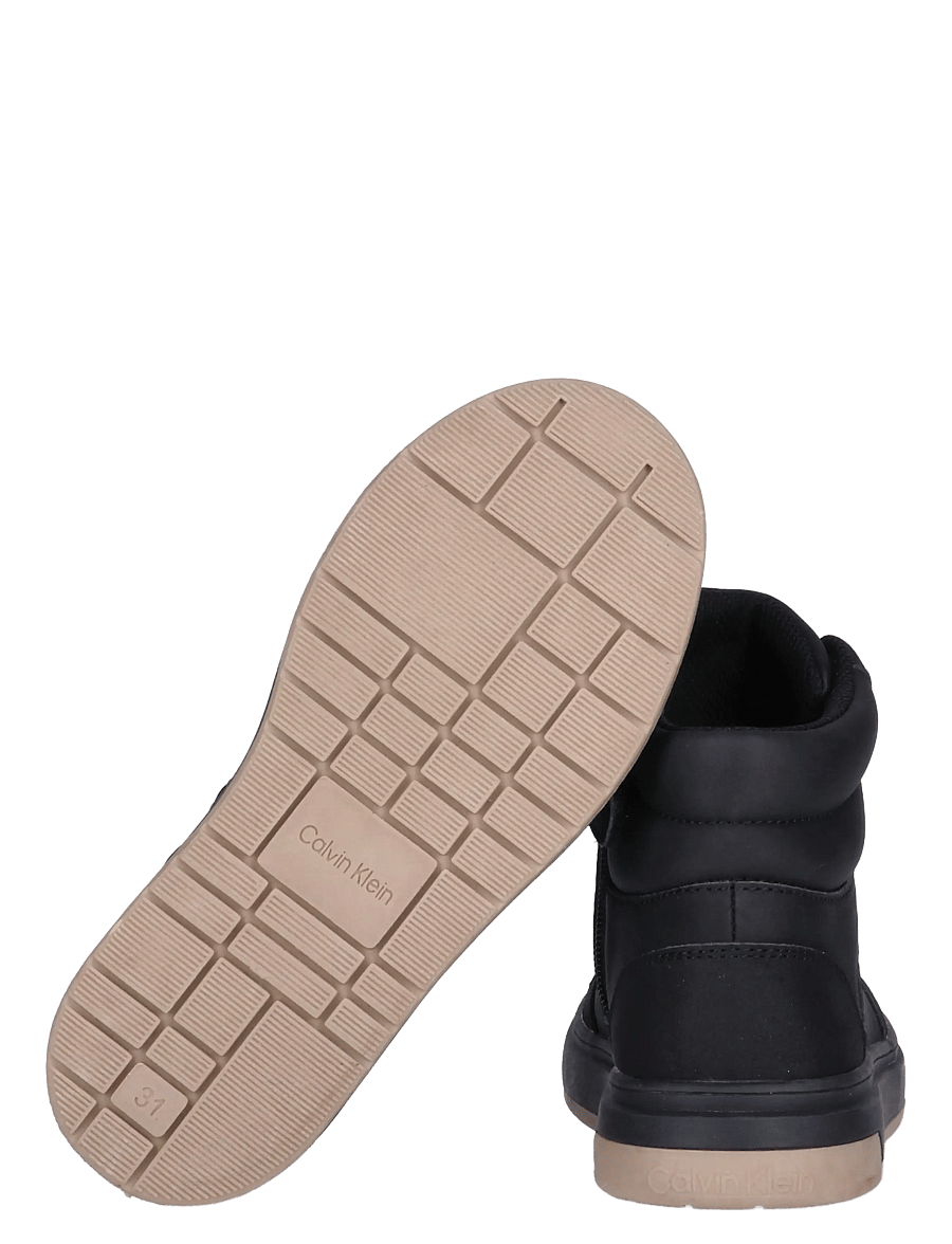 Calvin Klein - HIGH TOP LACE-UP SNEAKER BLACK - höga sneakers - black - 4