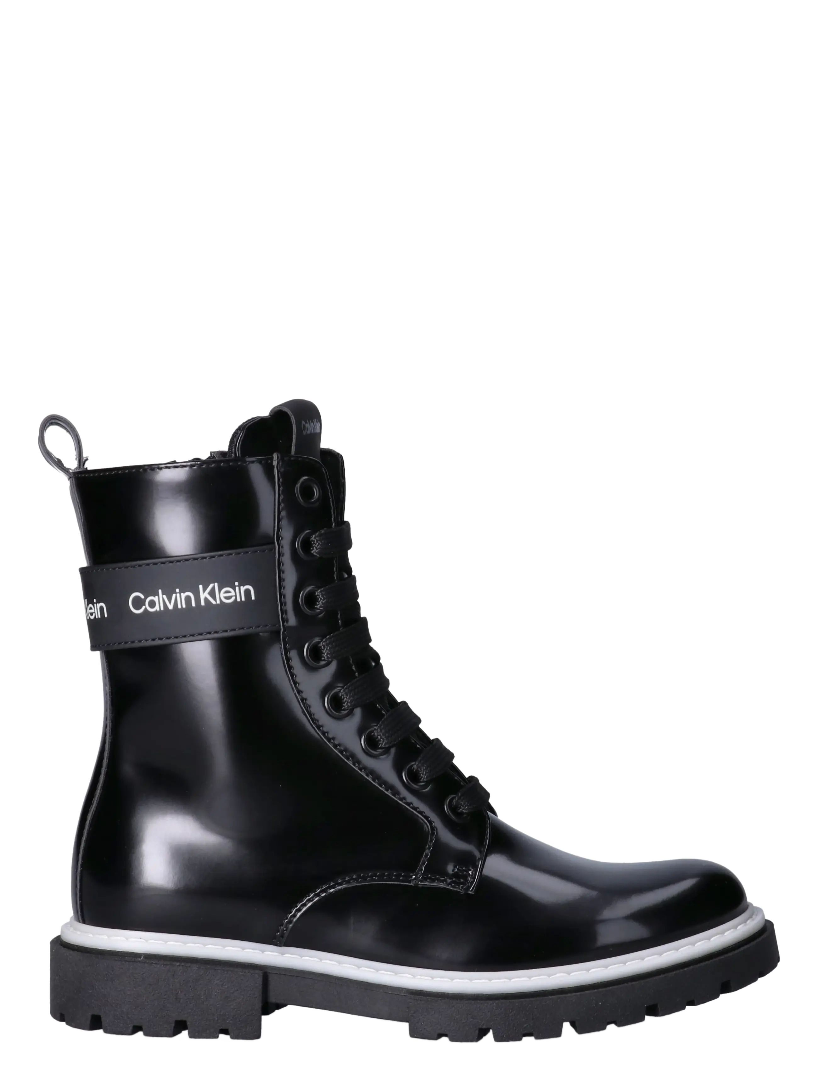 Calvin Klein - LACE-UP BOOTIE BLACK - stövlar & kängor - black - 1