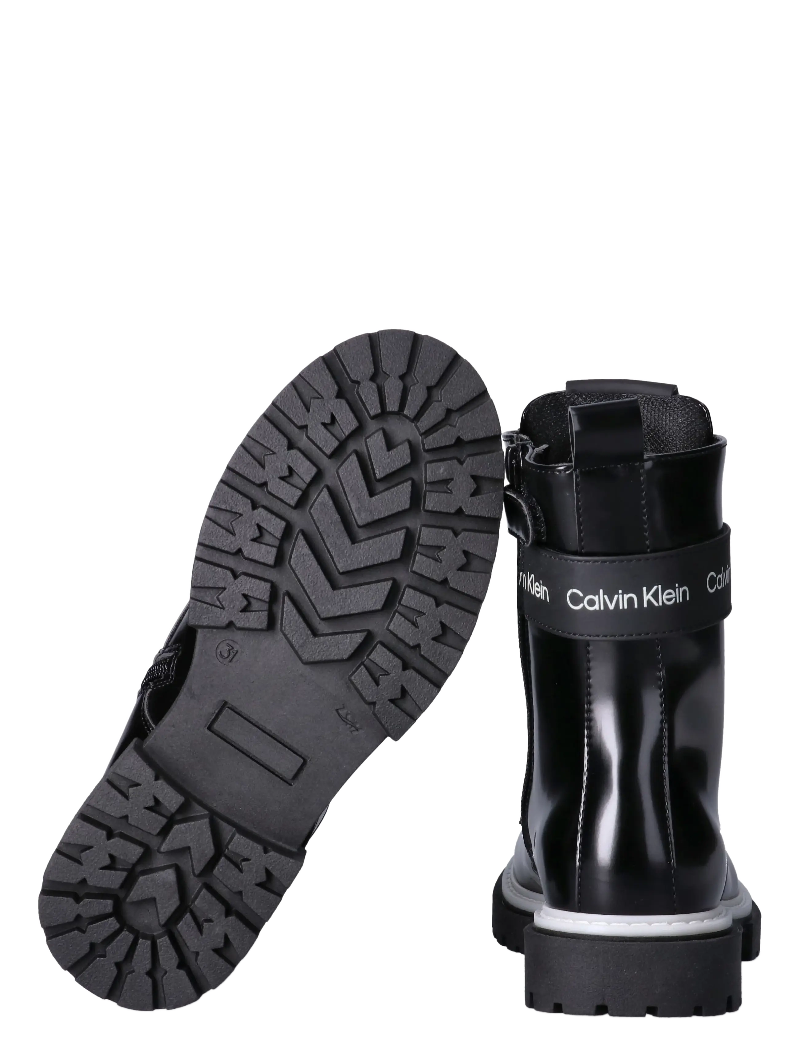 Calvin Klein - LACE-UP BOOTIE BLACK - stövlar & kängor - black - 3