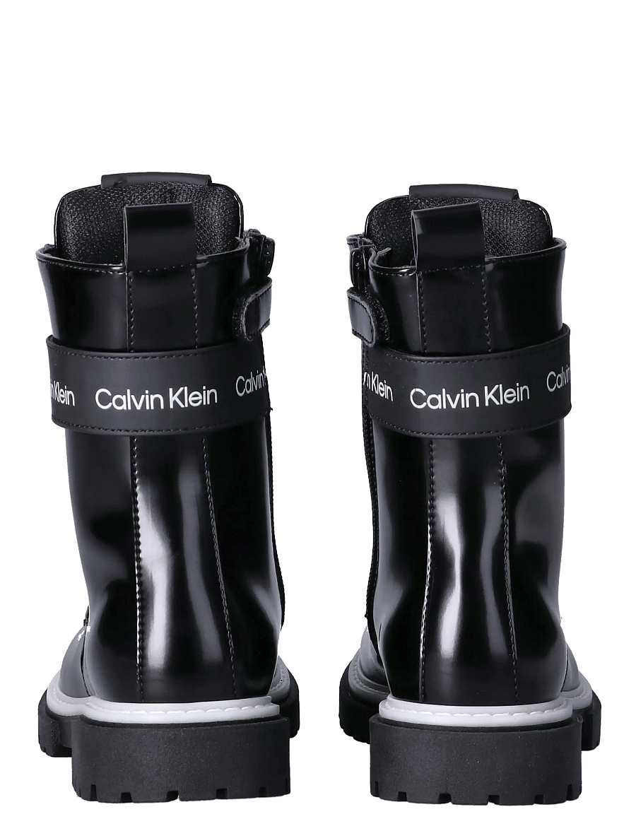 Calvin Klein - LACE-UP BOOTIE BLACK - saapad - black - 4