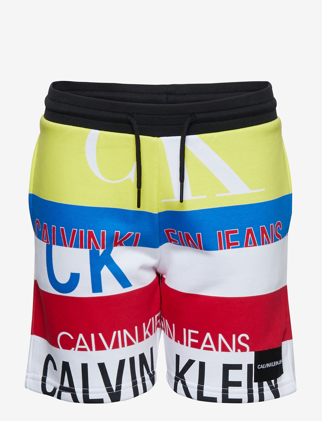 Calvin Klein - LOGO TEXT PRINT SWEATSHORTS - black beauty - 0