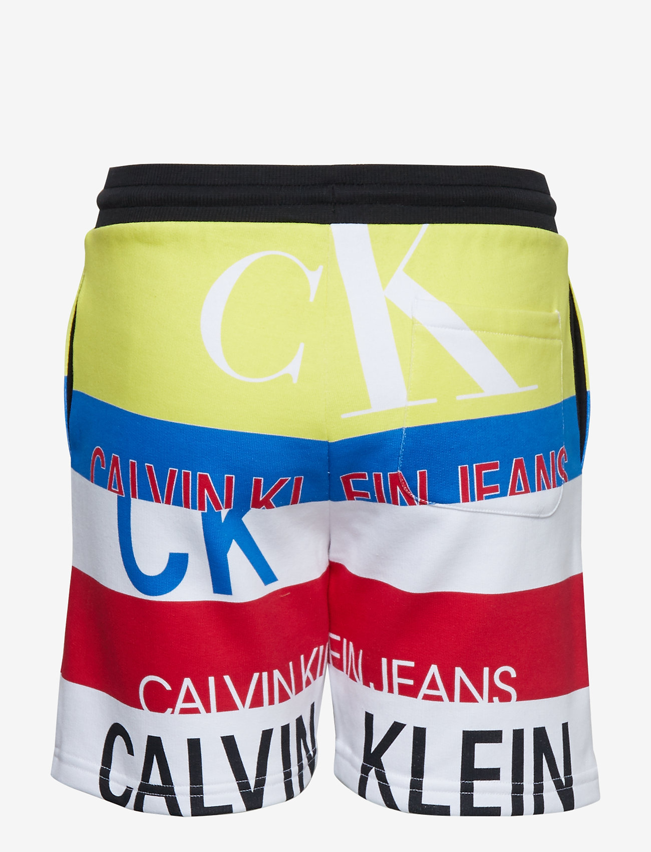 Calvin Klein - LOGO TEXT PRINT SWEATSHORTS - black beauty - 1