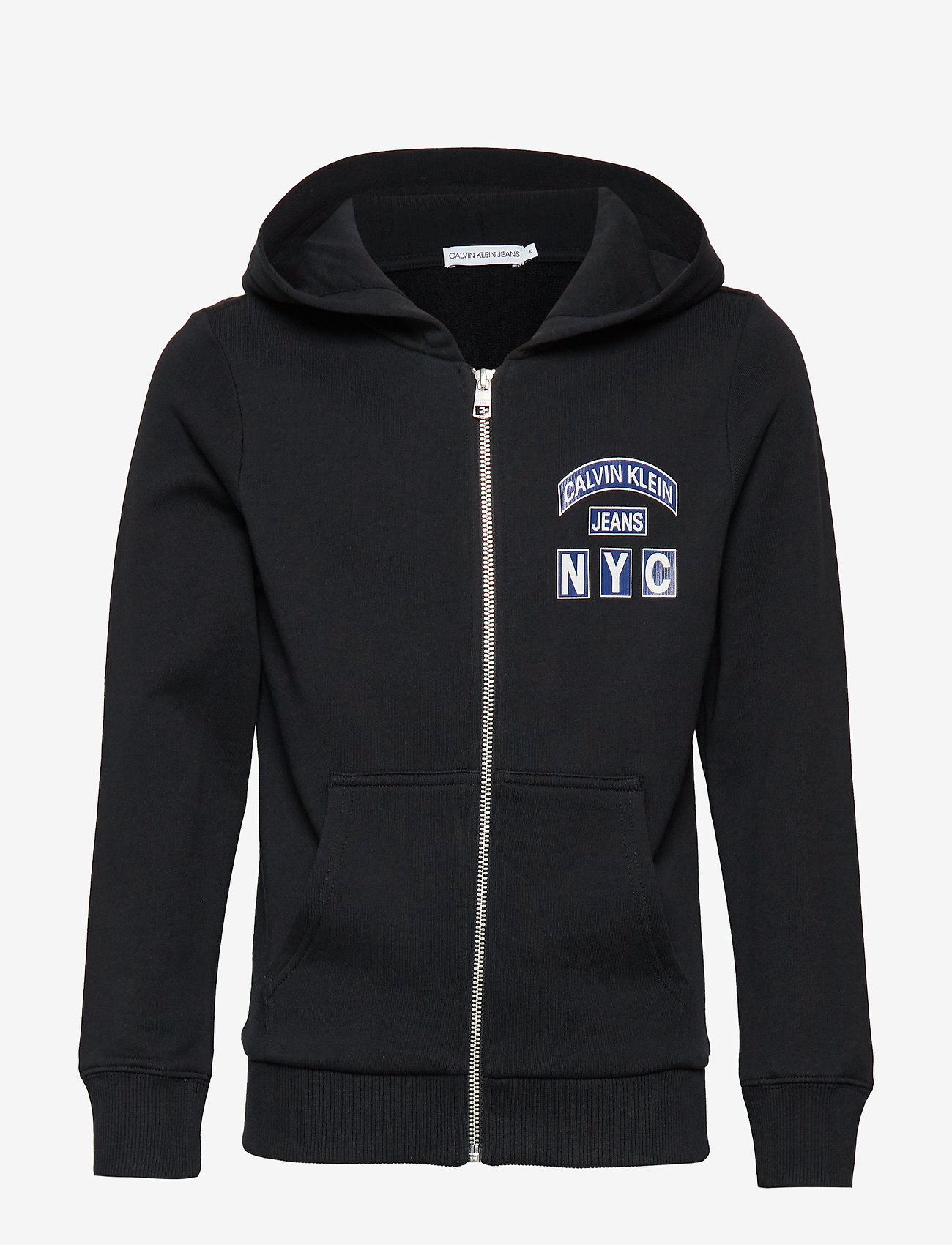 Calvin Klein - LOGO TERRY ZIP HOODI - black - 0