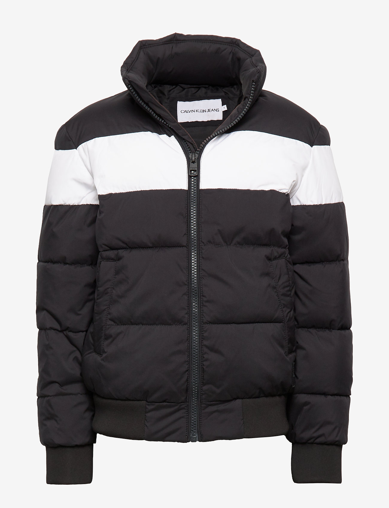 Calvin Klein - COLOUR BLOCK PUFFER BOMBER - black - 0