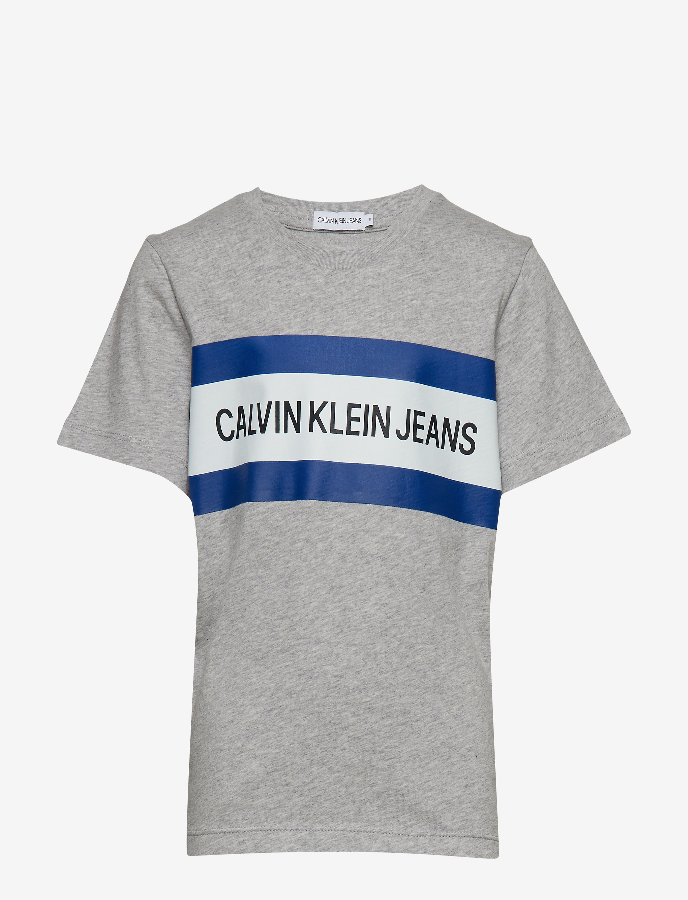 Calvin Klein - BOX LOGO SS T-SHIRT - light grey heather - 0