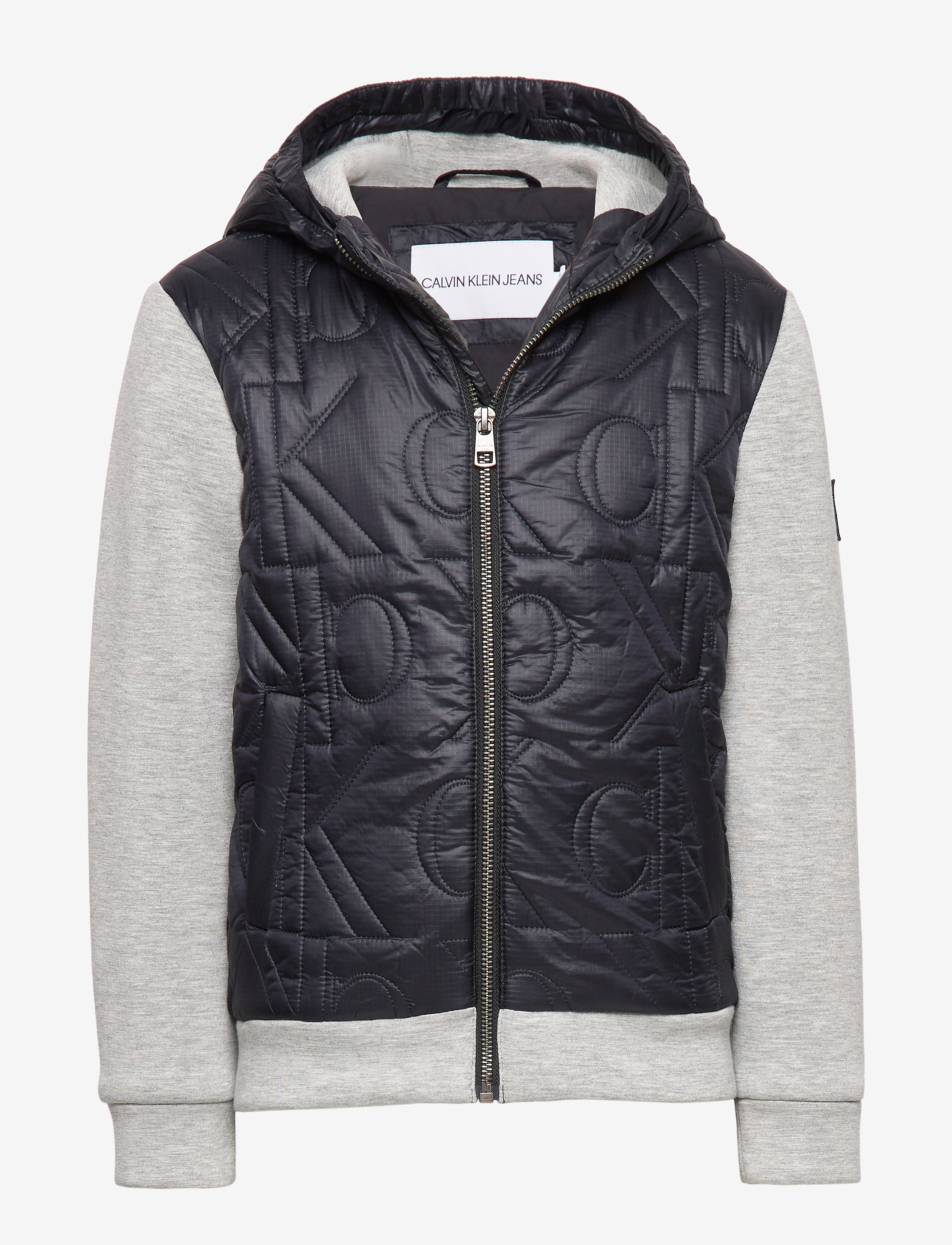 Calvin Klein - MIX MEDIA MONOGRAM QUILT JACKET - ck black - 0