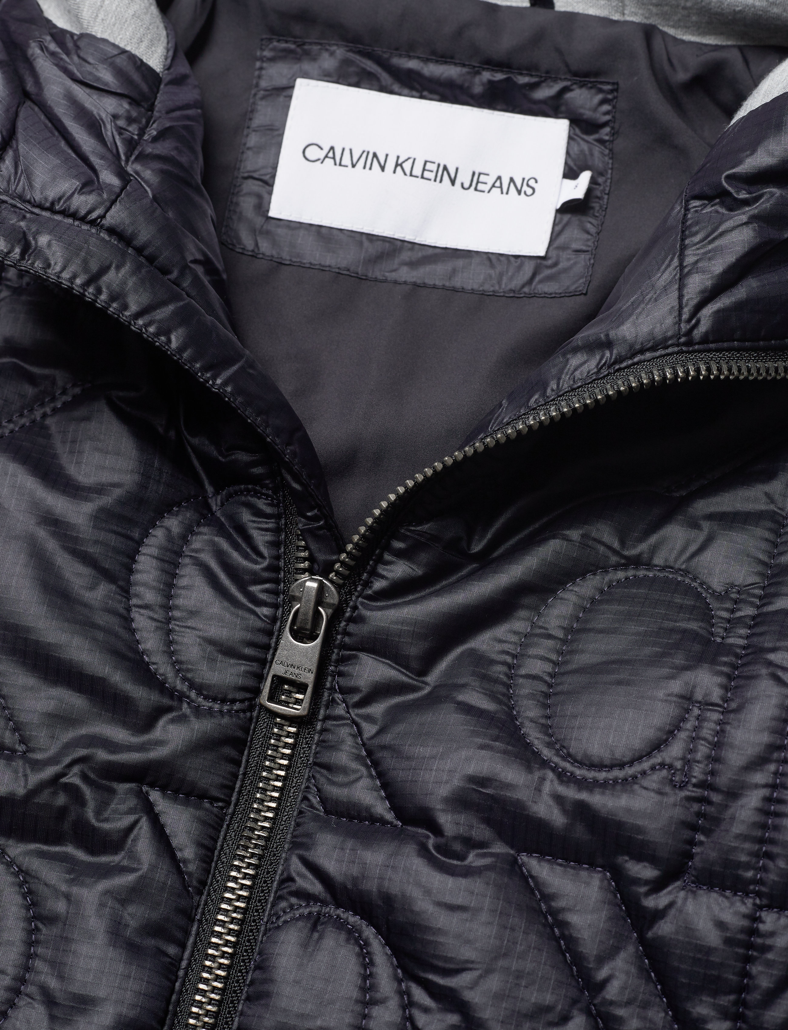 Calvin Klein - MIX MEDIA MONOGRAM QUILT JACKET - ck black - 4