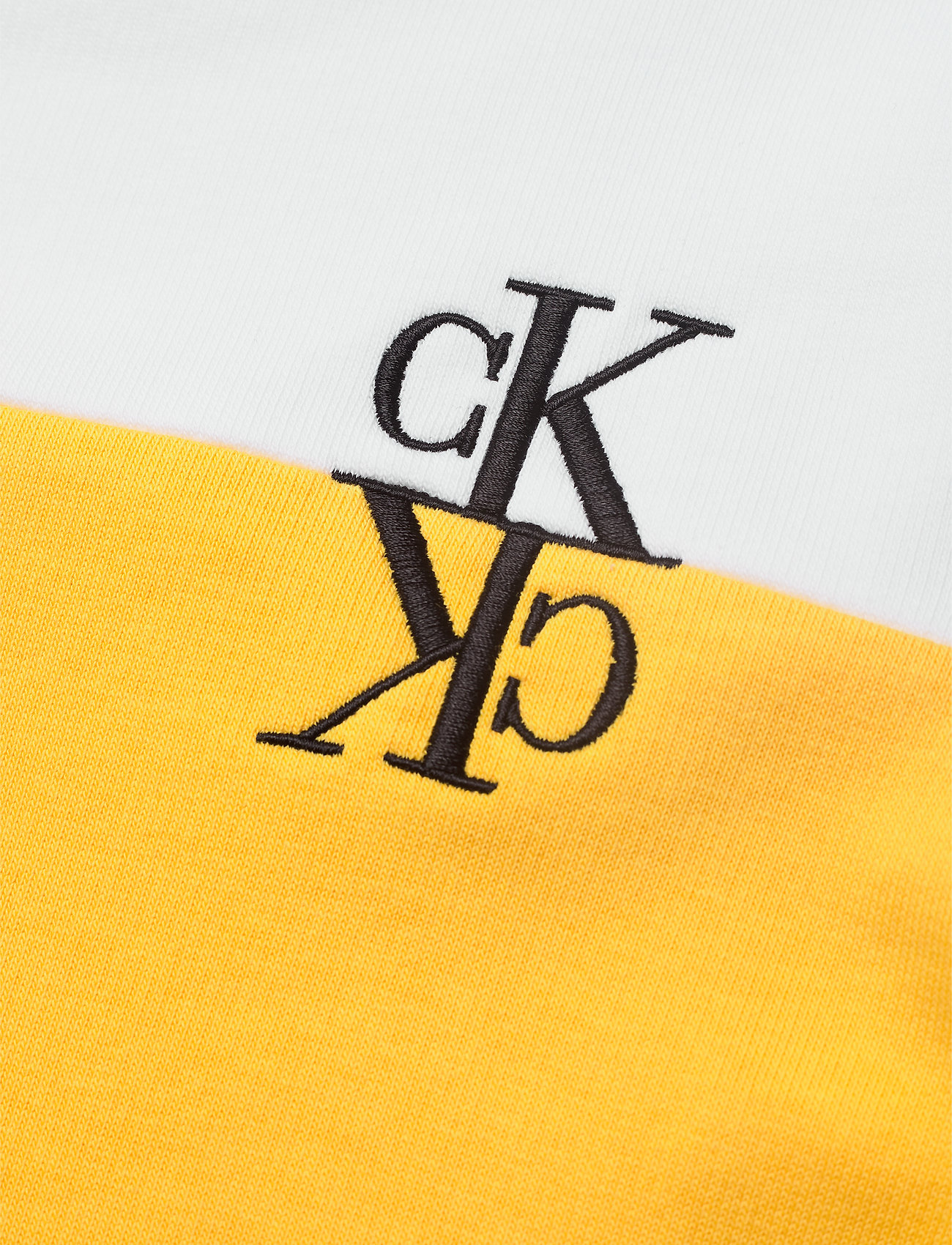 Calvin Klein - COLOUR BLOCK MONOGRAM SWEATSHIRT - warm yellow - 3