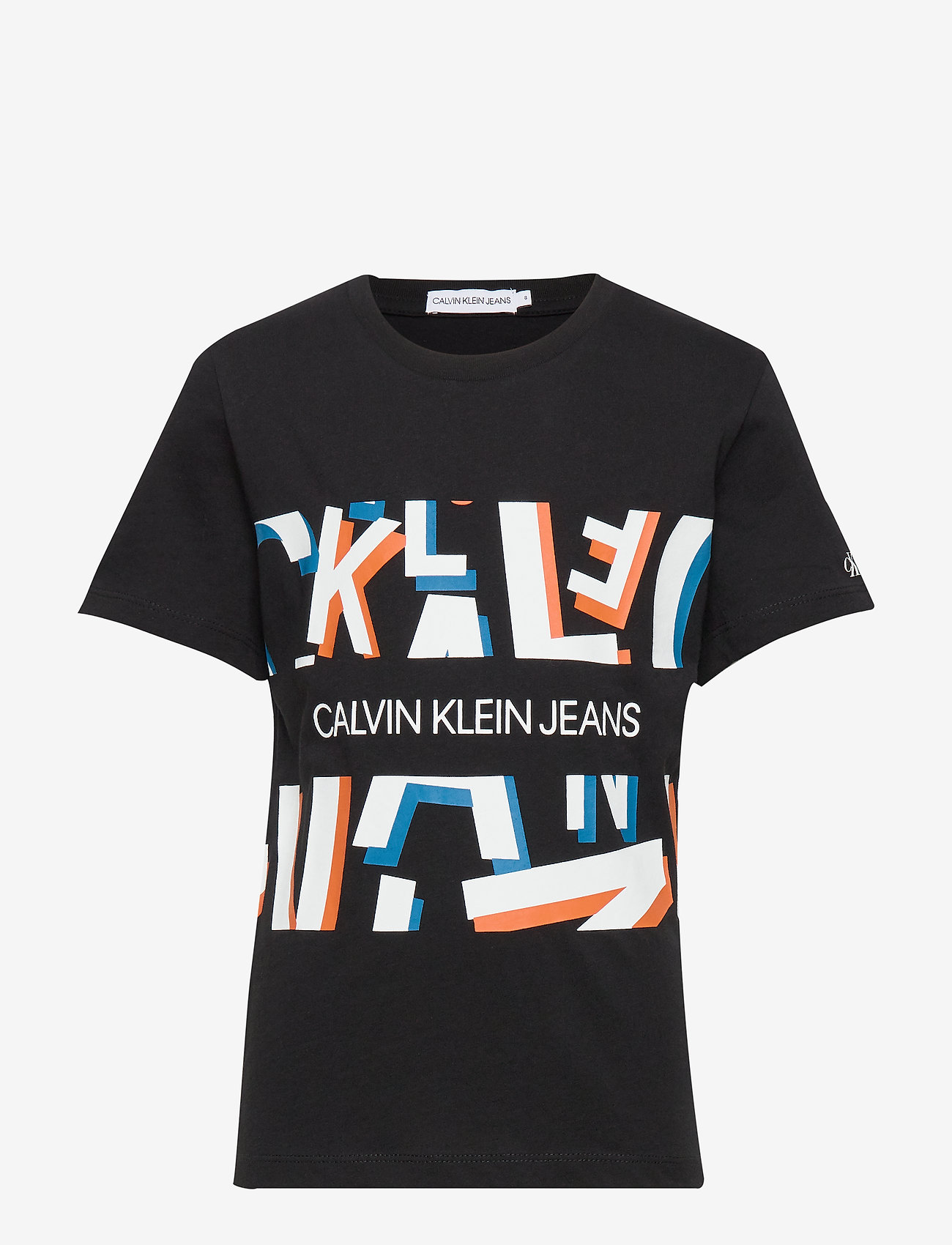 Calvin Klein - LETTER AOP SS T-SHIRT - ck black - 0