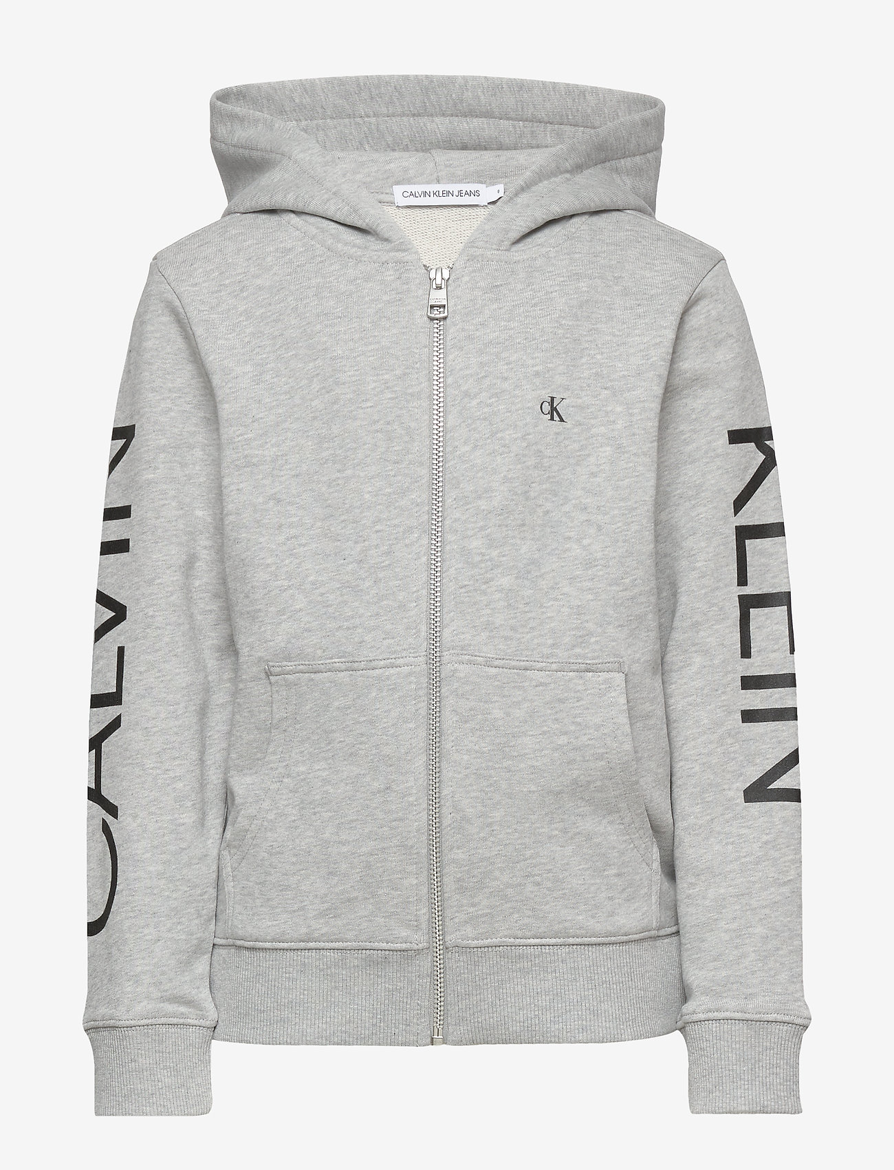 Calvin Klein - HERO LOGO ZIP HOODIE - light grey heather - 0