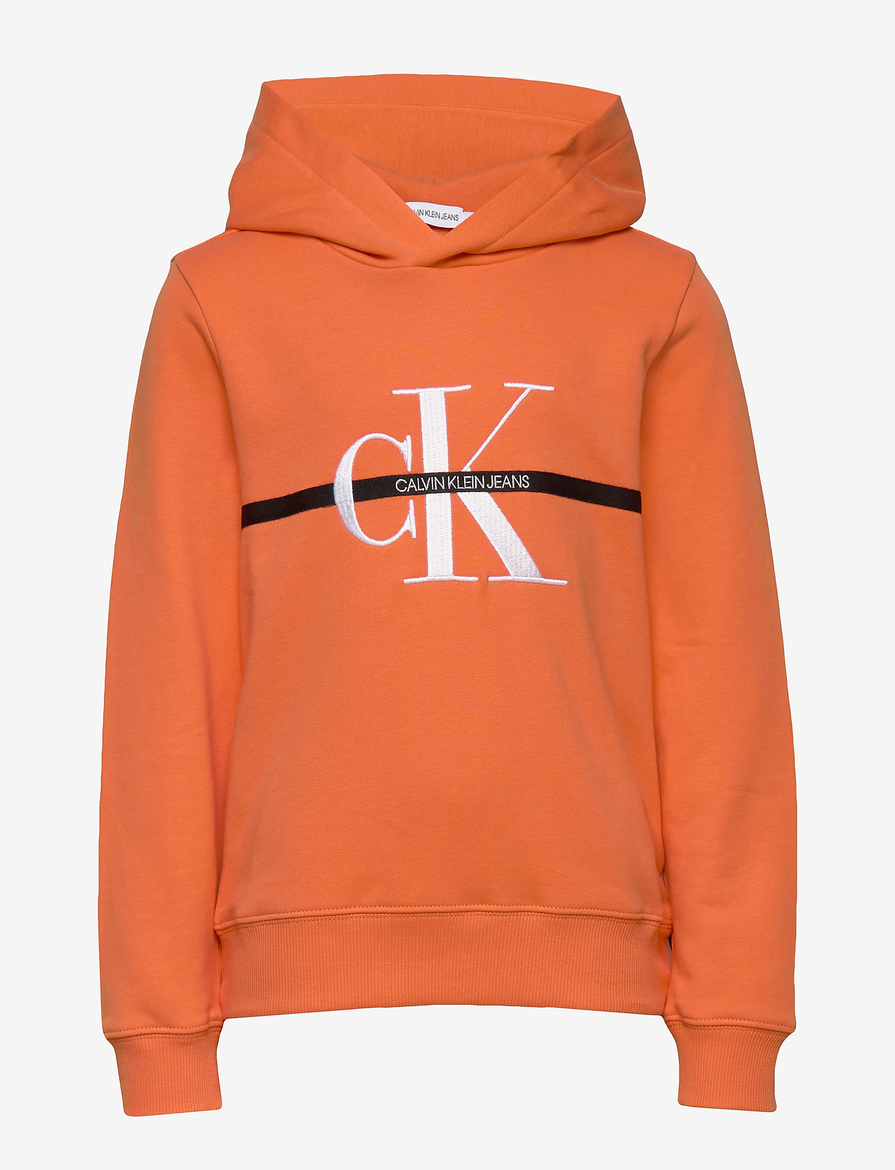 Calvin Klein - MONOGRAM STRIPE HOOD - orange tulip - 0