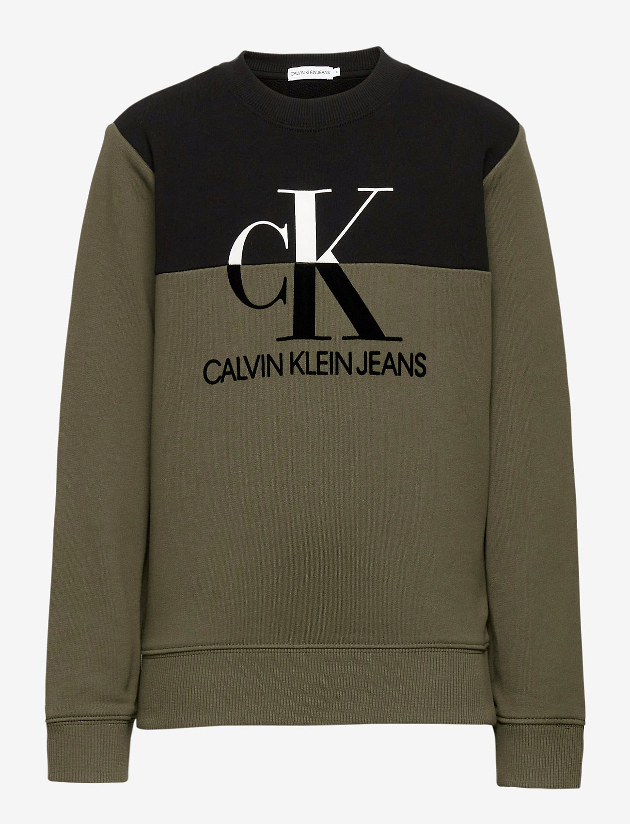 Calvin Klein - MONOGRAM COLOUR BLOCK SWEATSHIRT - grape leaf - 0