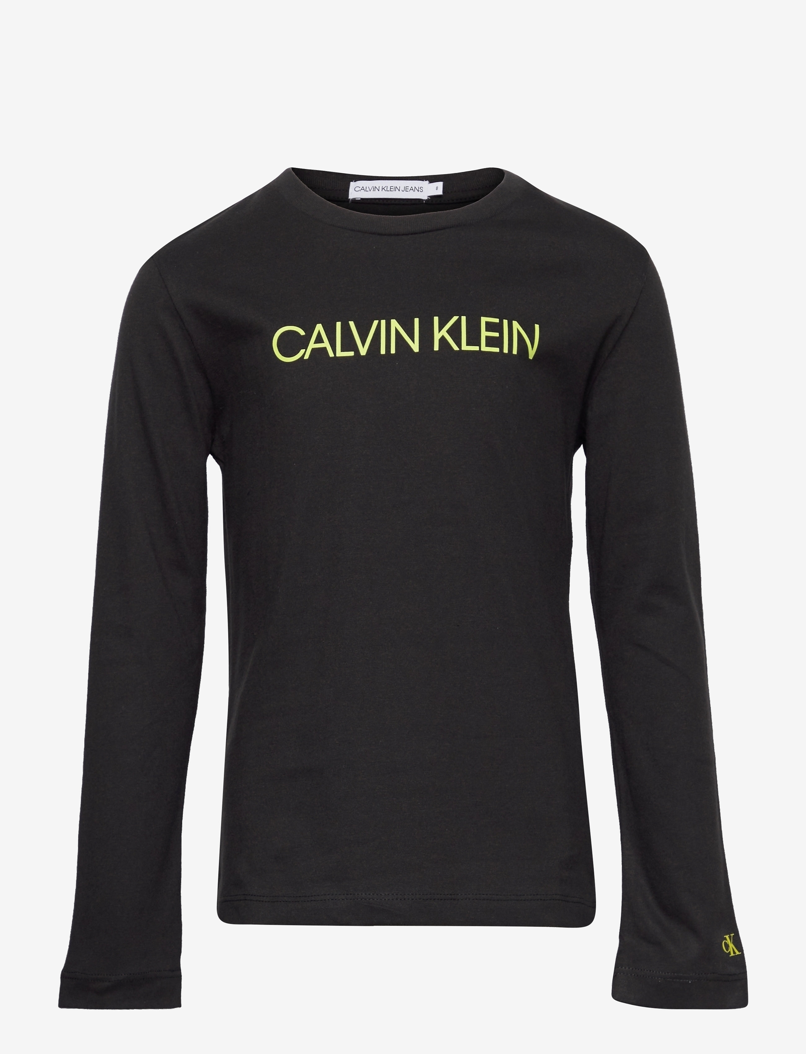 Calvin Klein - INSTITUTIONAL LS T-SHIRT - black/ acid - 0