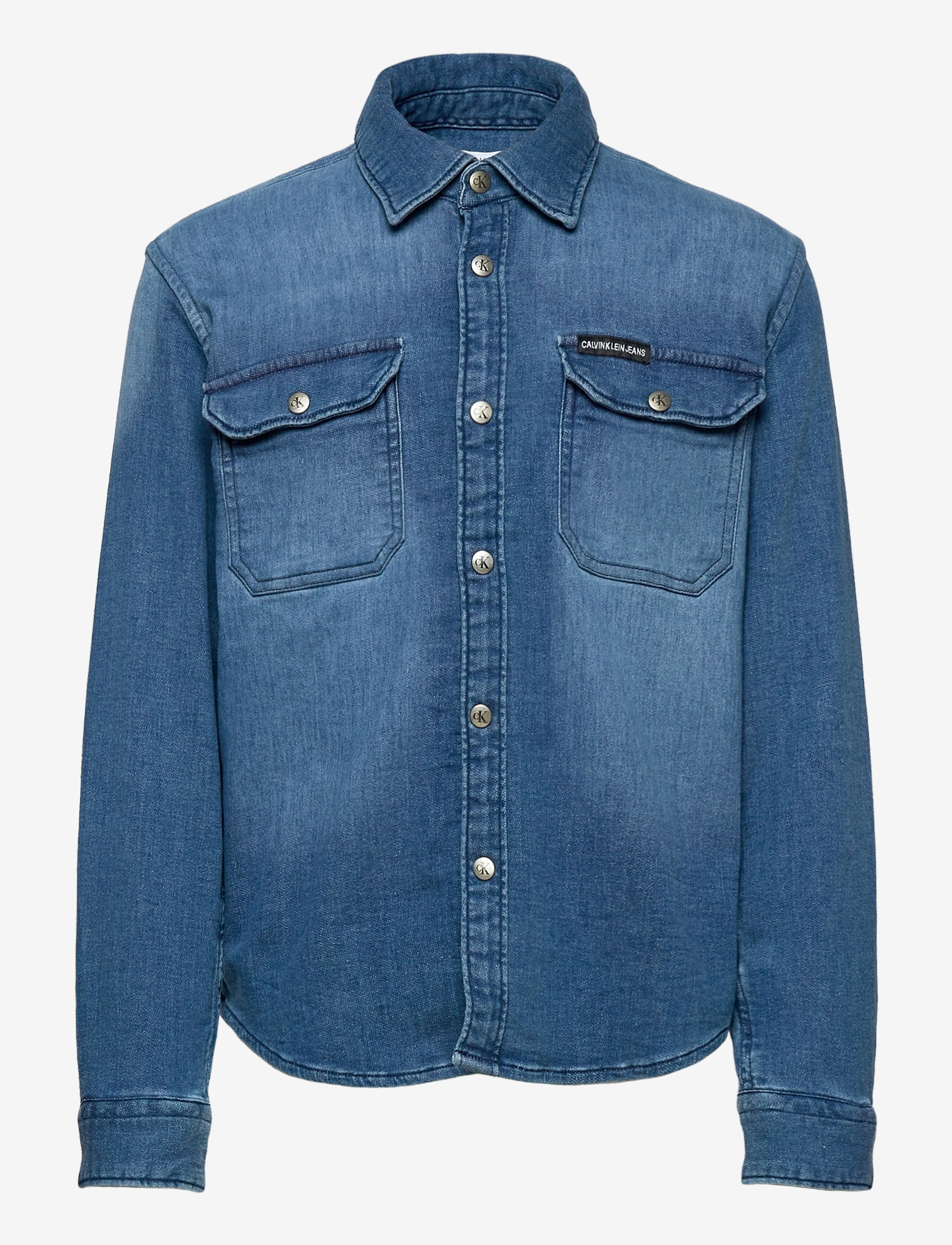 Calvin Klein - STRETCH KNITTED DENIM SHIRT - denim light 01 - 0