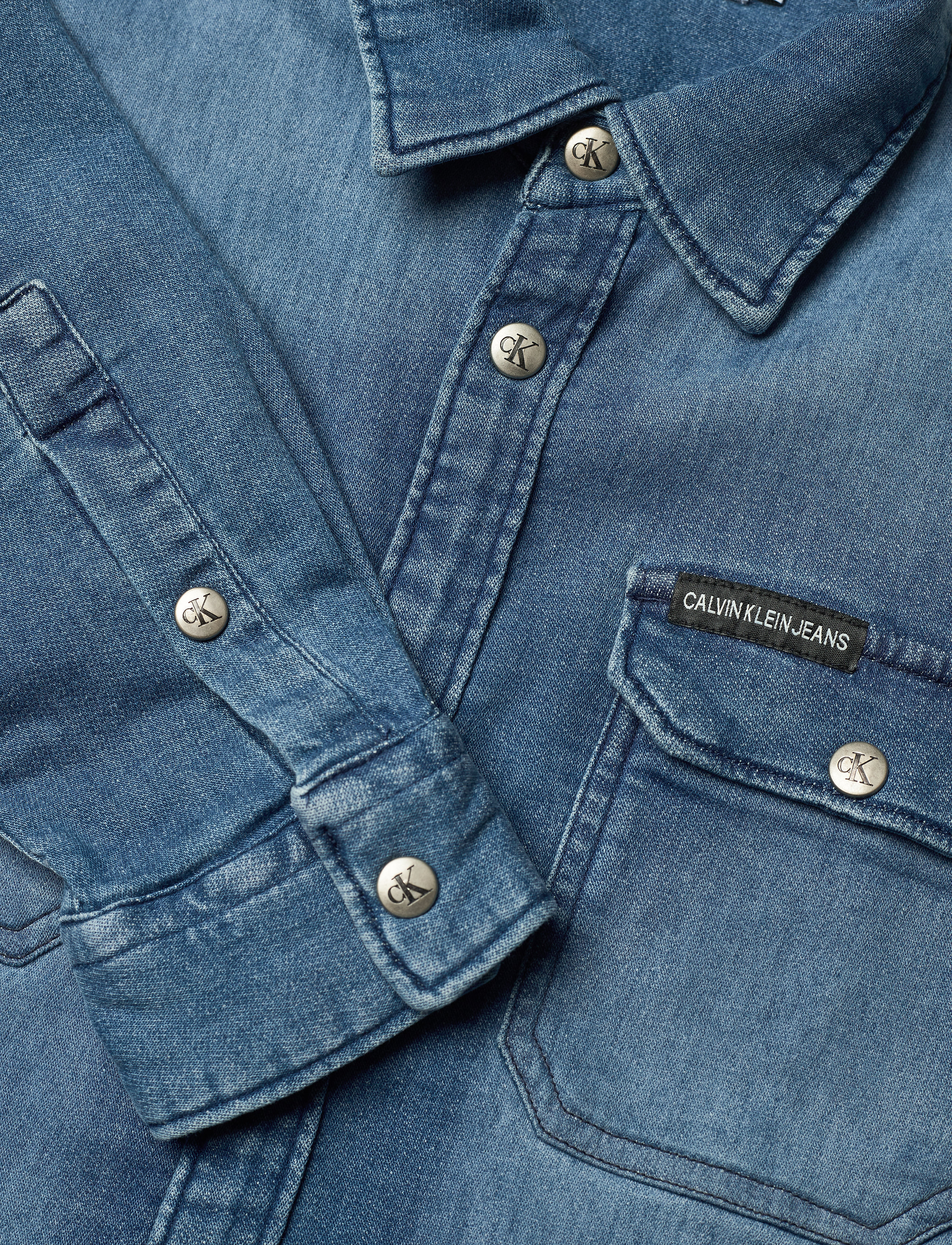 Calvin Klein - STRETCH KNITTED DENIM SHIRT - denim light 01 - 2