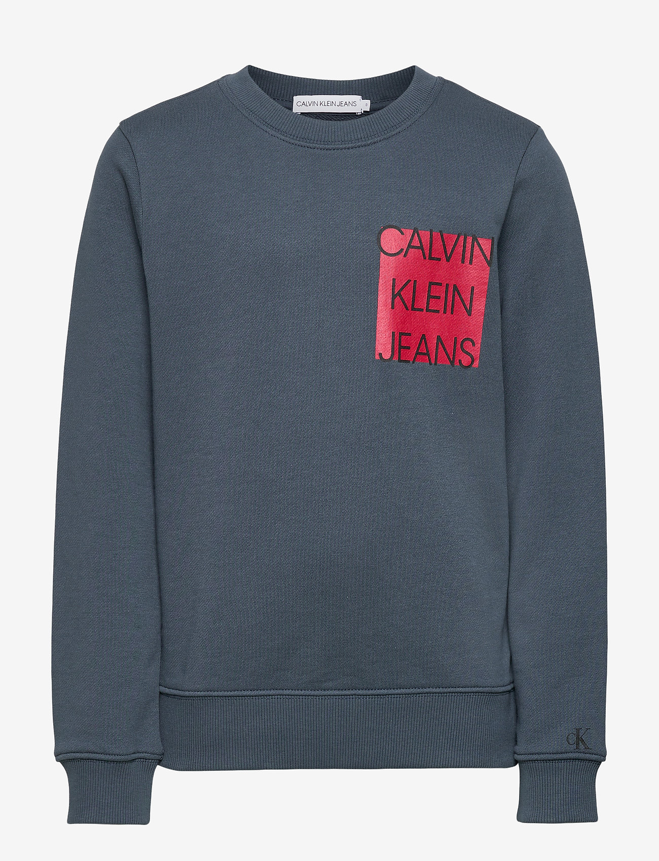 Calvin Klein - LOGO CHEST BOX SWEATSHIRT - orion blue - 0