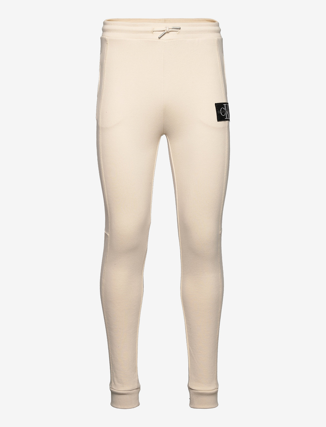 Calvin Klein - RIB BLOCKING BADGE SWEATPANTS - muslin - 0