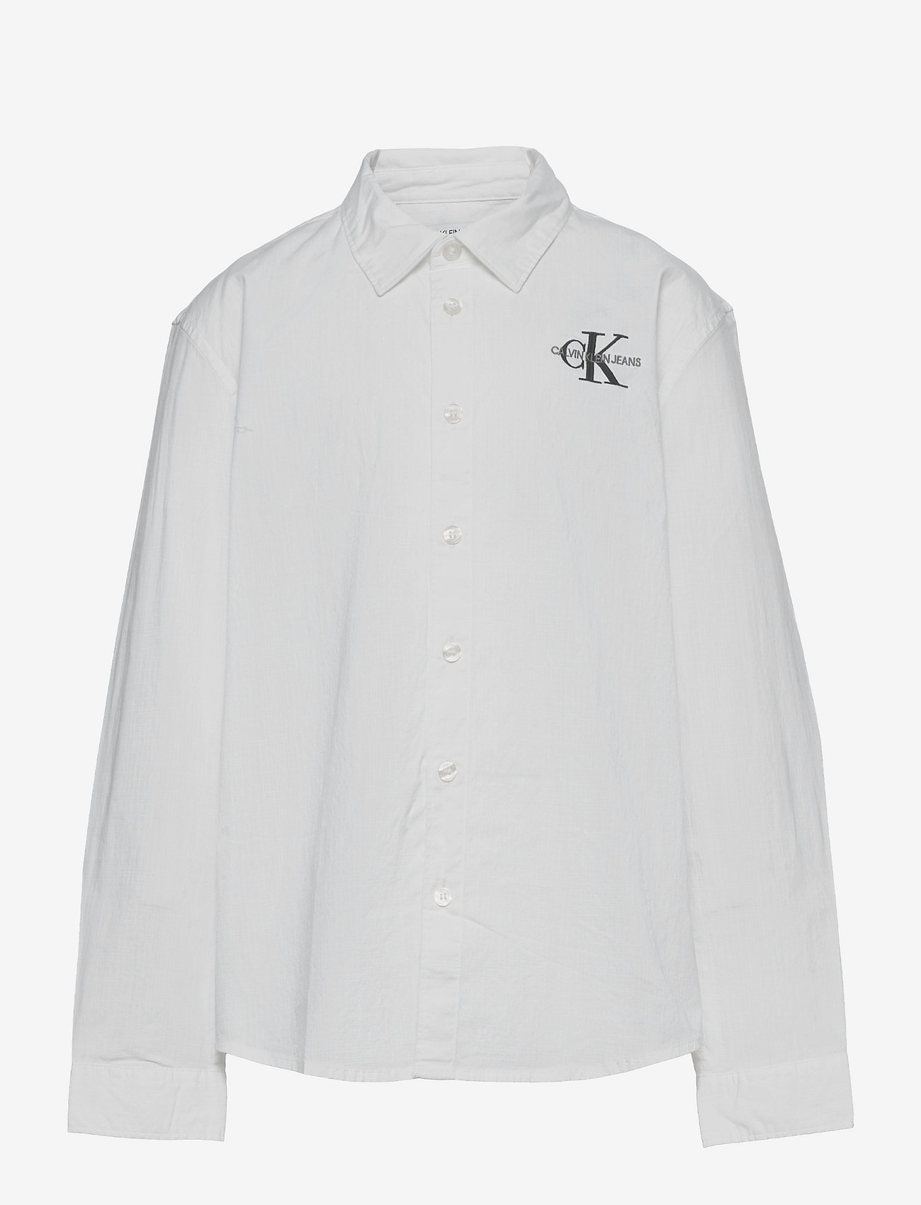 Calvin Klein - HYBRID CHEST LOGO SHIRT - bright white - 0