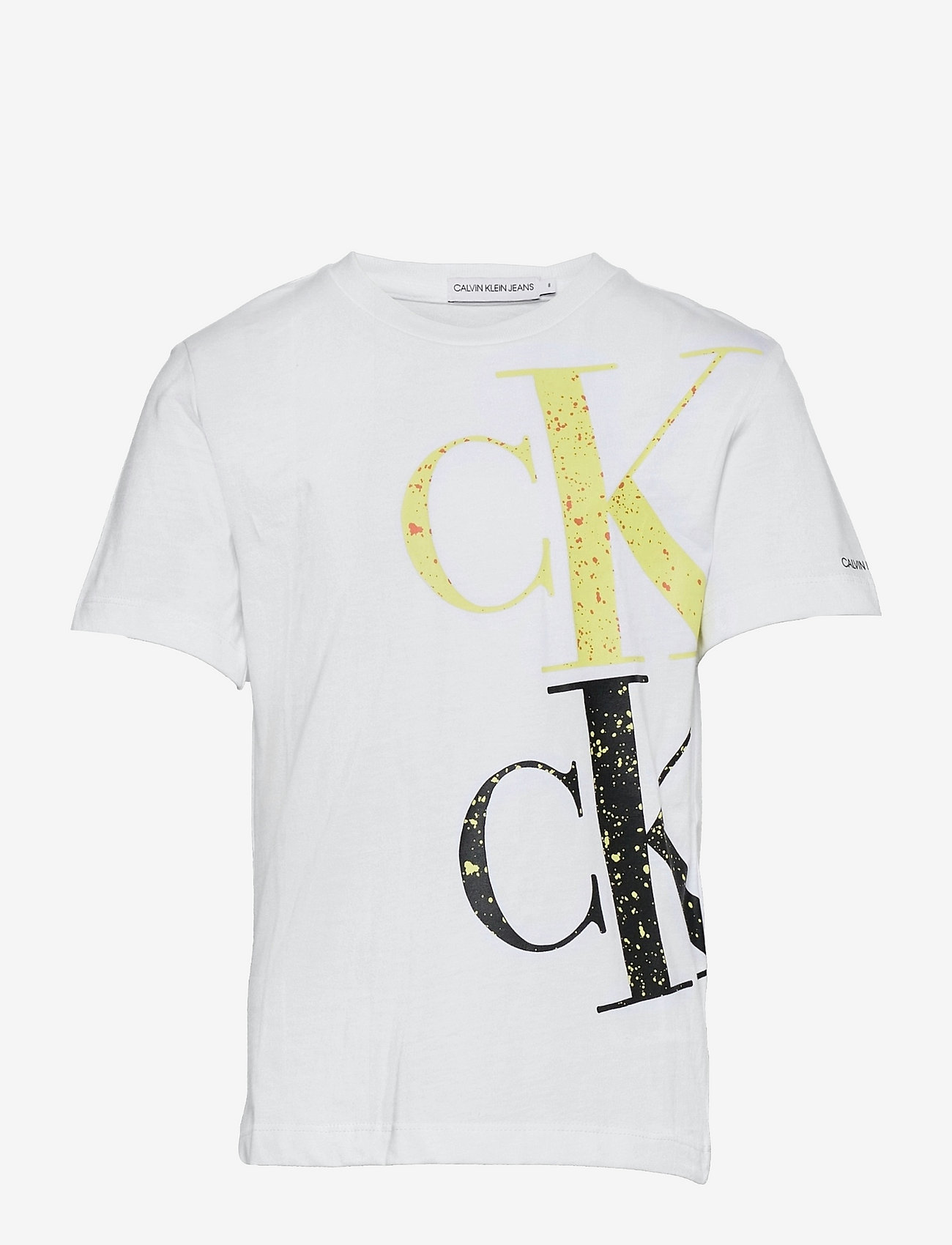 Calvin Klein - PAINT MONOGRAM LOGO T-SHIRT - bright white - 0