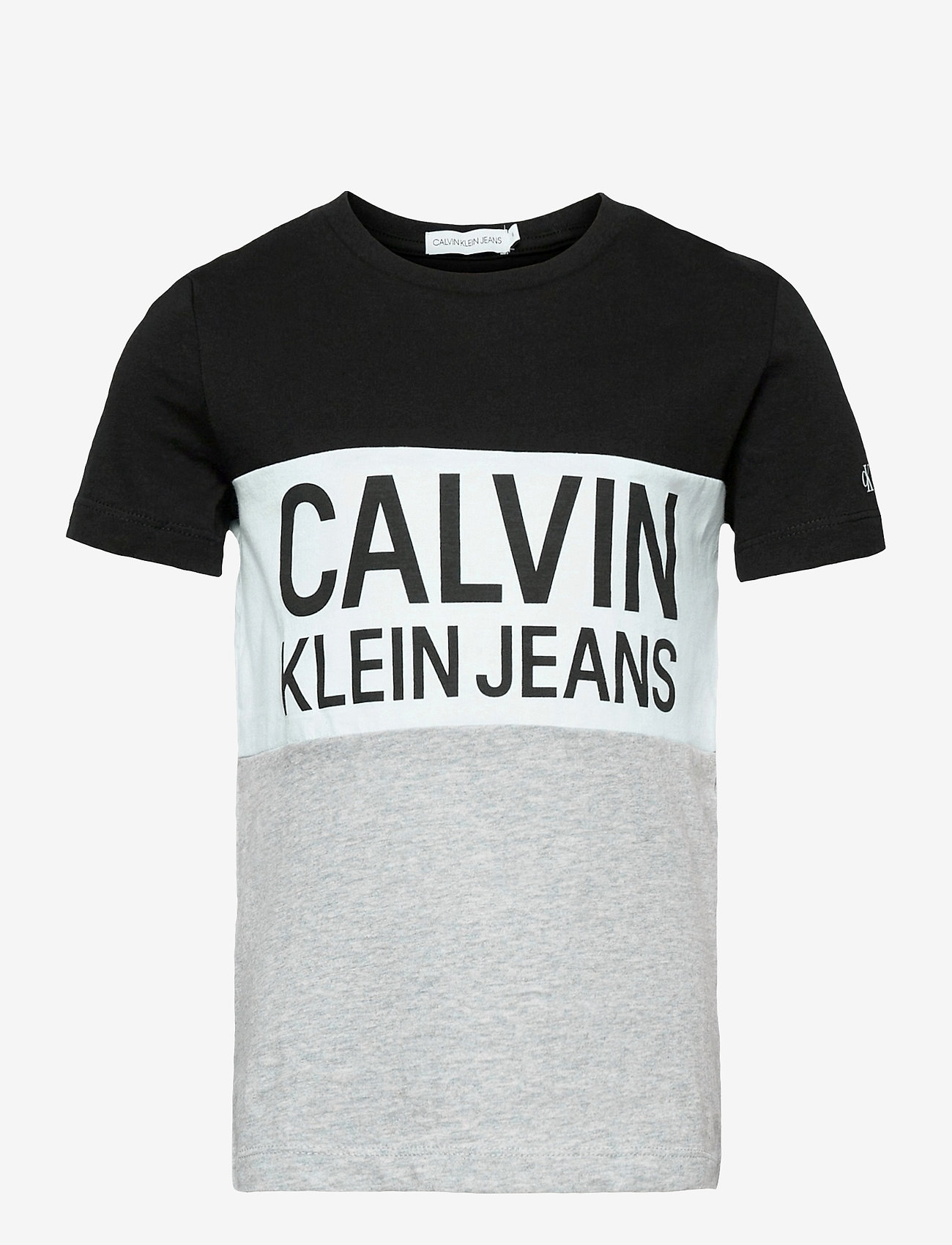 Calvin Klein - COLOUR BLOCK LOGO FITTED T-SHIRT - ck black - 0