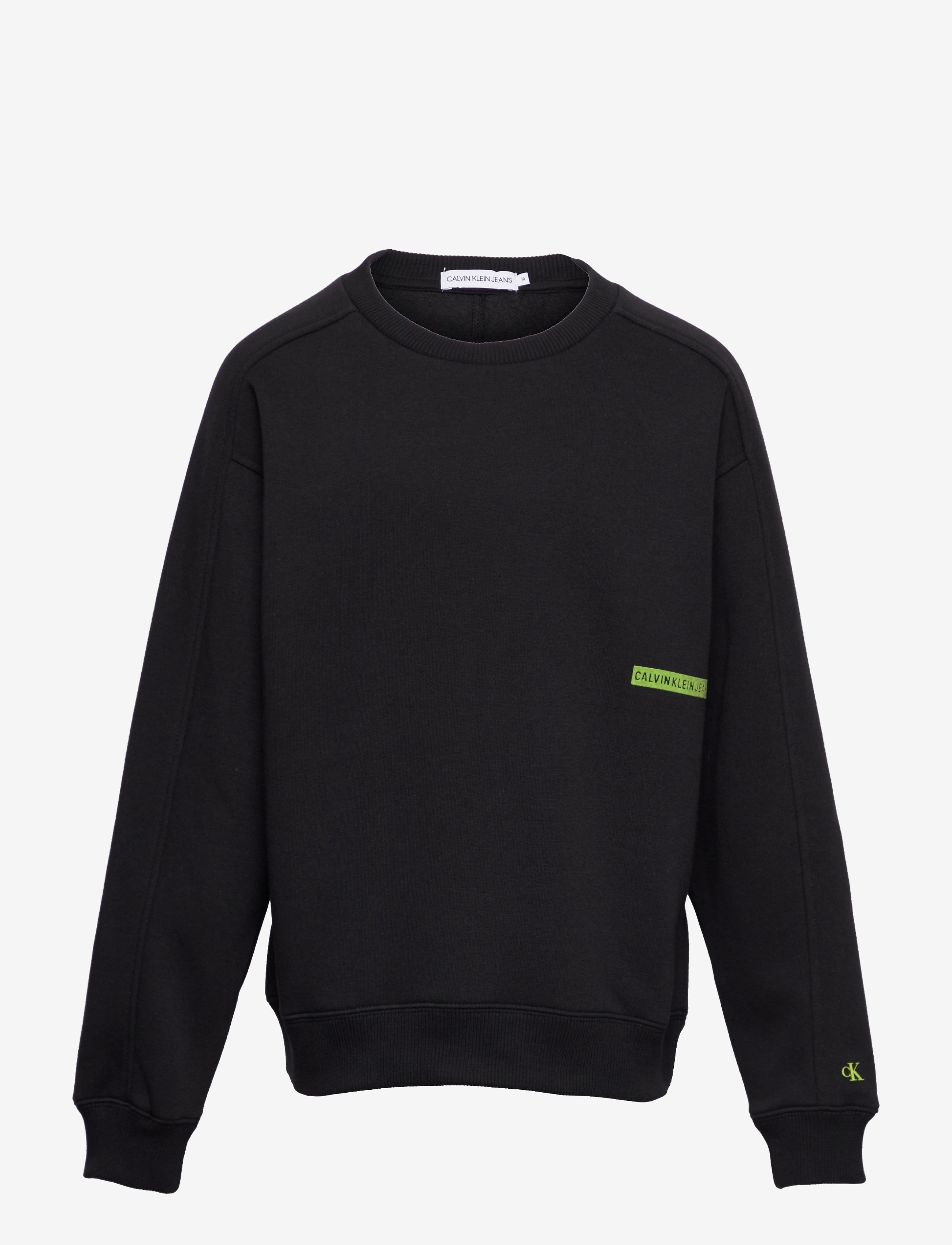 Calvin Klein - MICRO FLOCK LOGO RLXD SWEATSHIRT - ck black - 0