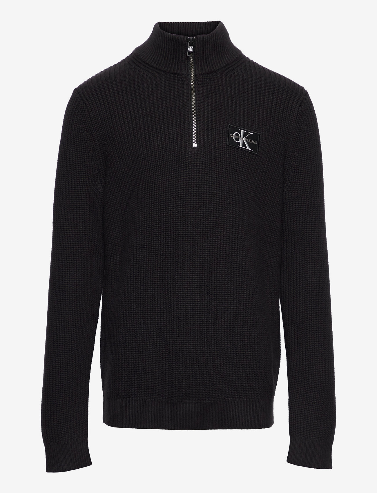 Calvin Klein - ZIP UP BADGE SWEATER - ck black - 0