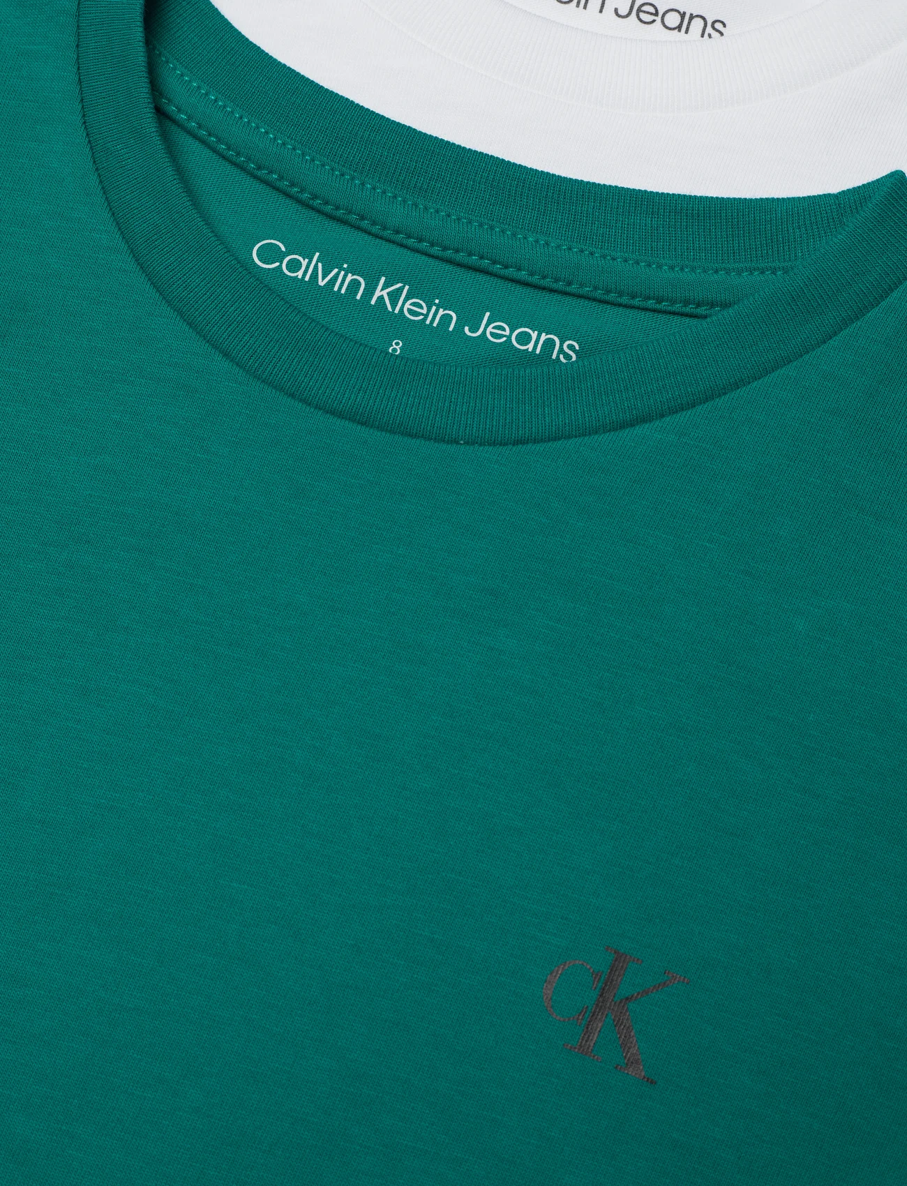Calvin Klein - 2-PACK MONOGRAM TOP - kortärmade t-shirts - white / fanfare - 1