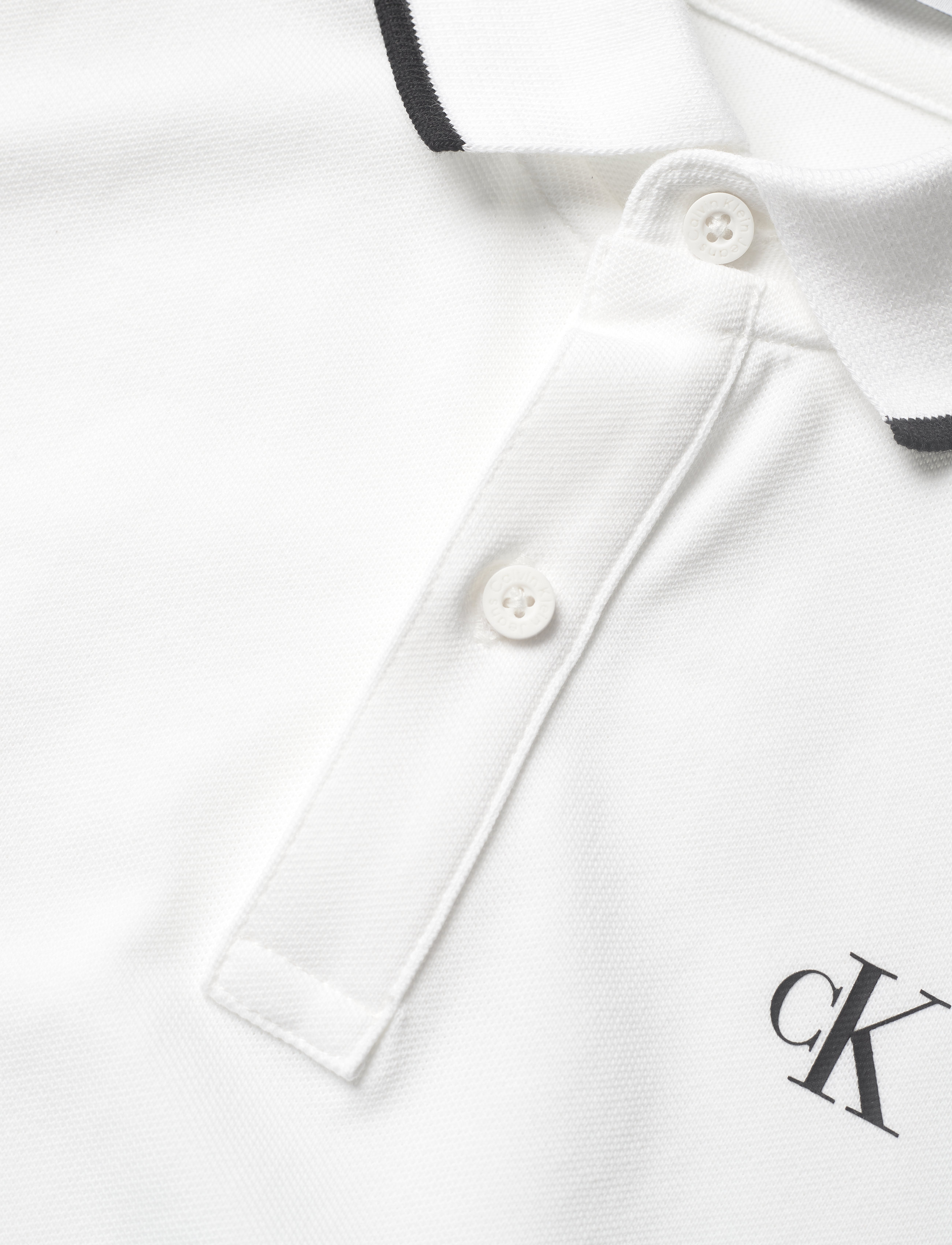 Calvin Klein - MONOGRAM TIPPING FITTED POLO - bright white - 2