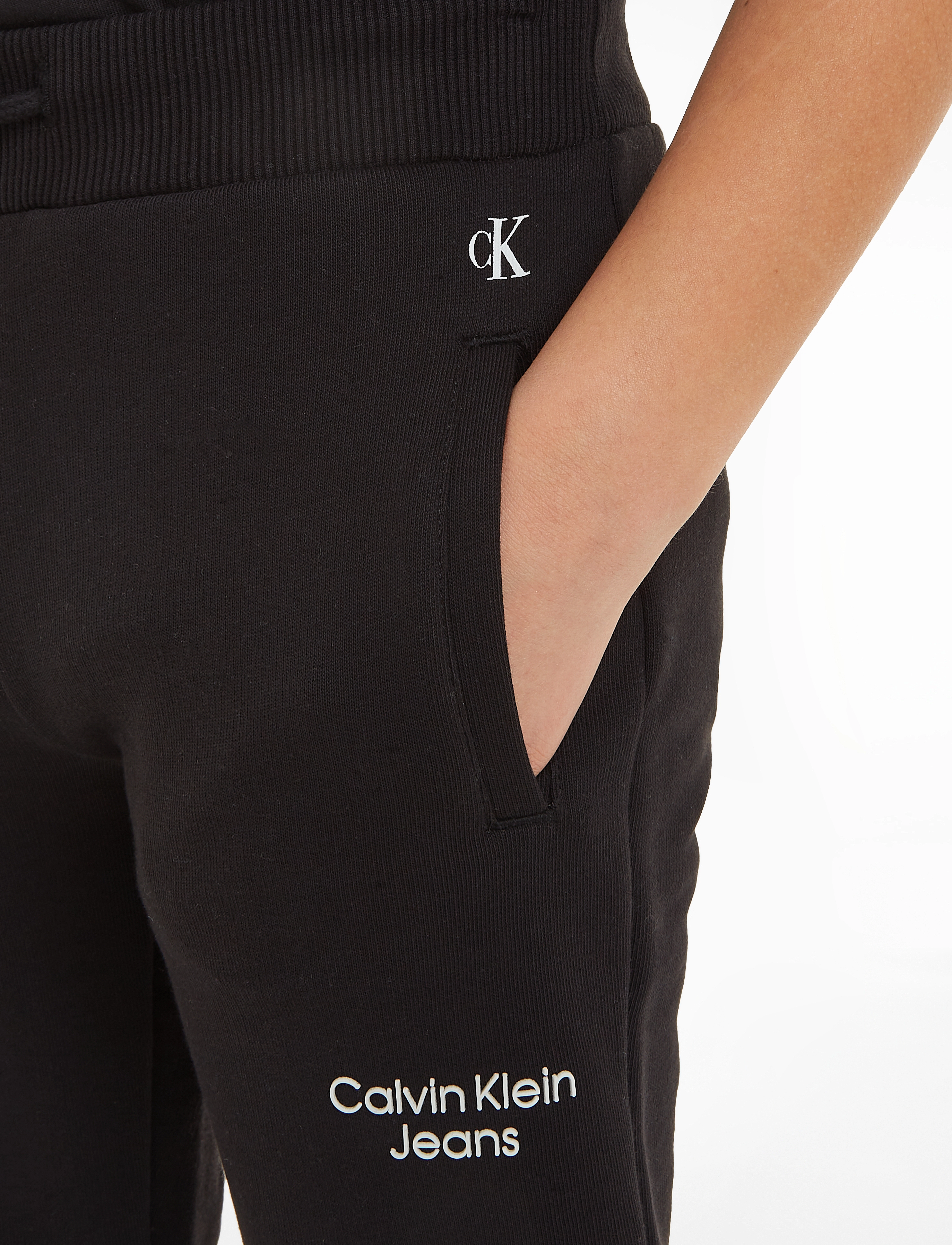 Calvin Klein - CKJ STACK LOGO SWEATPANTS - ck black - 4
