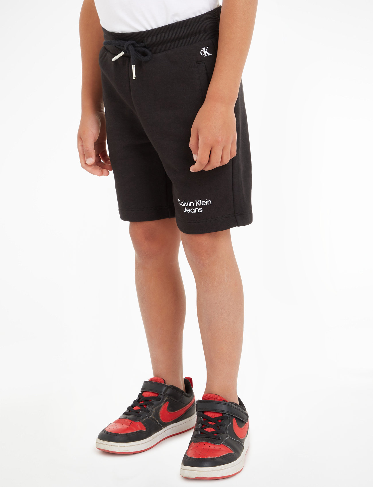Calvin Klein - CKJ STACK LOGO JOGGER SHORTS - treniņtērpa šorti - ck black - 1