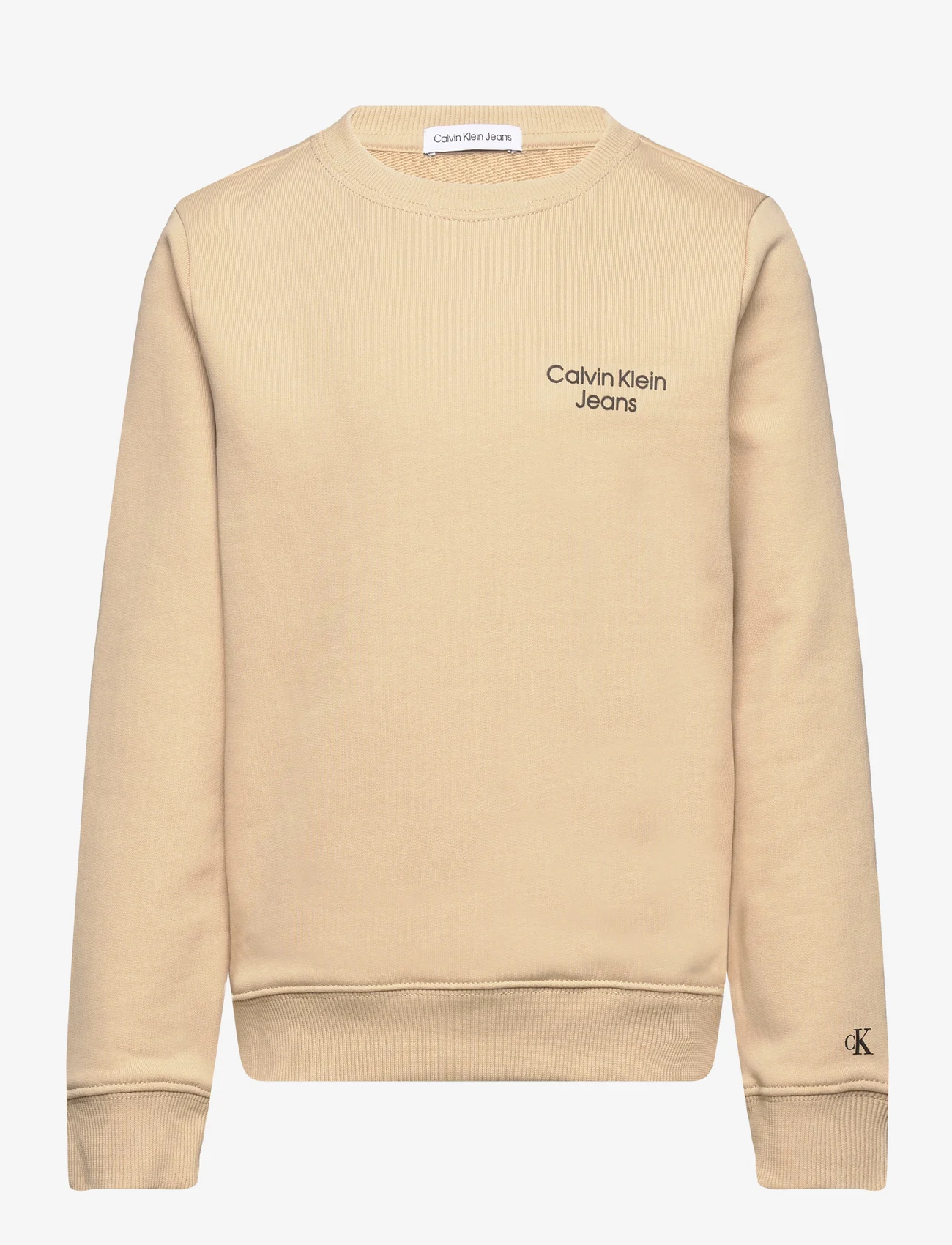 Calvin Klein - CKJ STACK LOGO SWEATSHIRT - sportiska stila džemperi - warm sand - 0