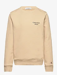 Calvin Klein - CKJ STACK LOGO SWEATSHIRT - sportiska stila džemperi - warm sand - 0