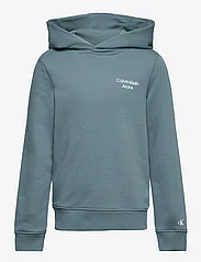 Calvin Klein - CKJ STACK LOGO HOODIE - hettegensere - goblin blue - 0