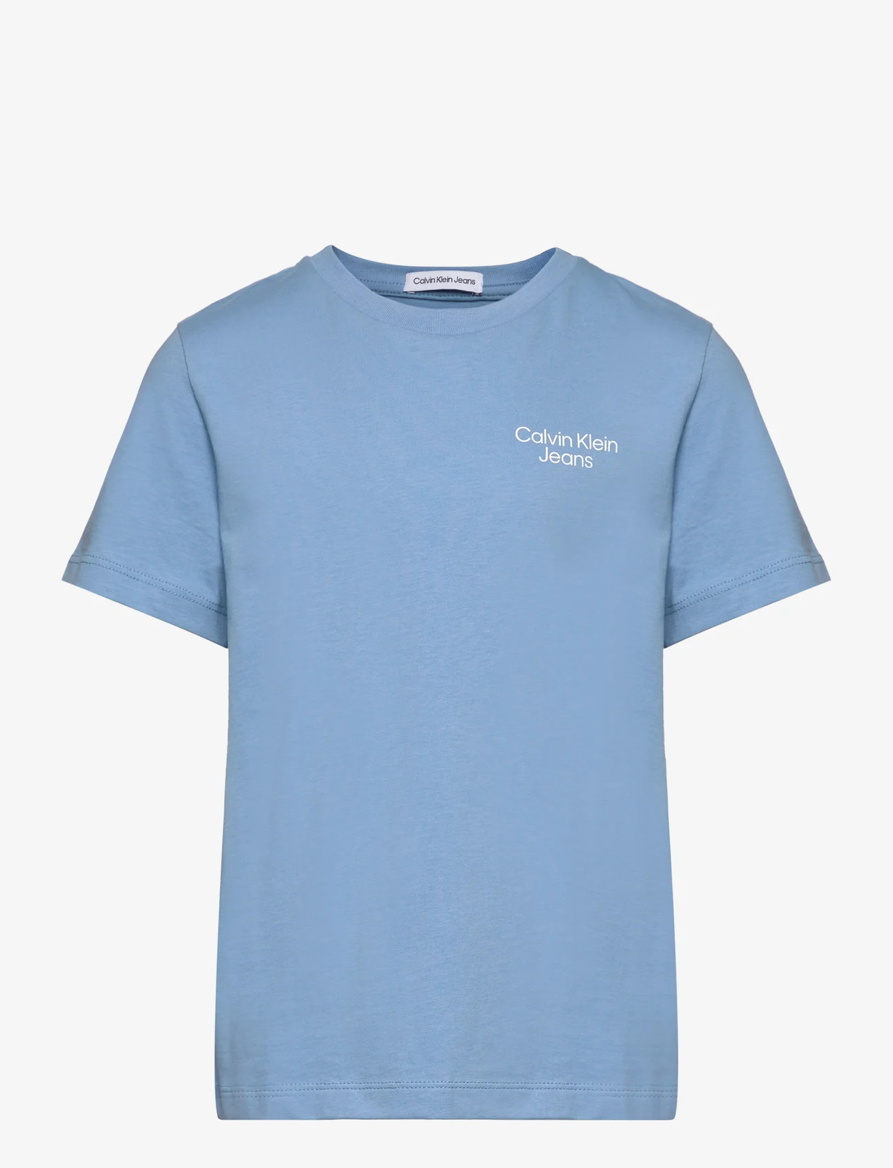Calvin Klein - CKJ STACK LOGO T-SHIRT - kortärmade t-shirts - dusk blue - 0