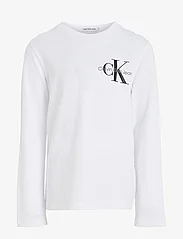 Calvin Klein - CHEST MONOGRAM LS TOP - long-sleeved t-shirts - bright white - 0