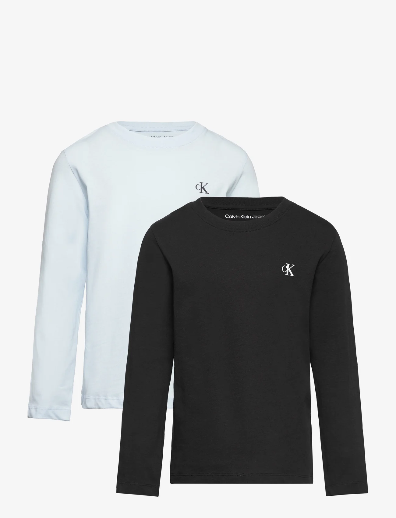 Calvin Klein - 2-PACK MONOGRAM TOP LS - långärmade t-shirts - keepsake bue / ck black - 0