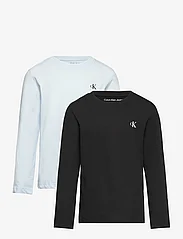 Calvin Klein - 2-PACK MONOGRAM TOP LS - long-sleeved t-shirts - keepsake bue / ck black - 0