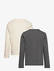 Calvin Klein - 2-PACK MONOGRAM TOP LS - långärmade t-shirts - vanilla / dark grey - 2