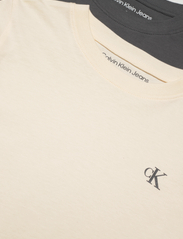 Calvin Klein - 2-PACK MONOGRAM TOP LS - langærmede t-shirts - vanilla / dark grey - 1