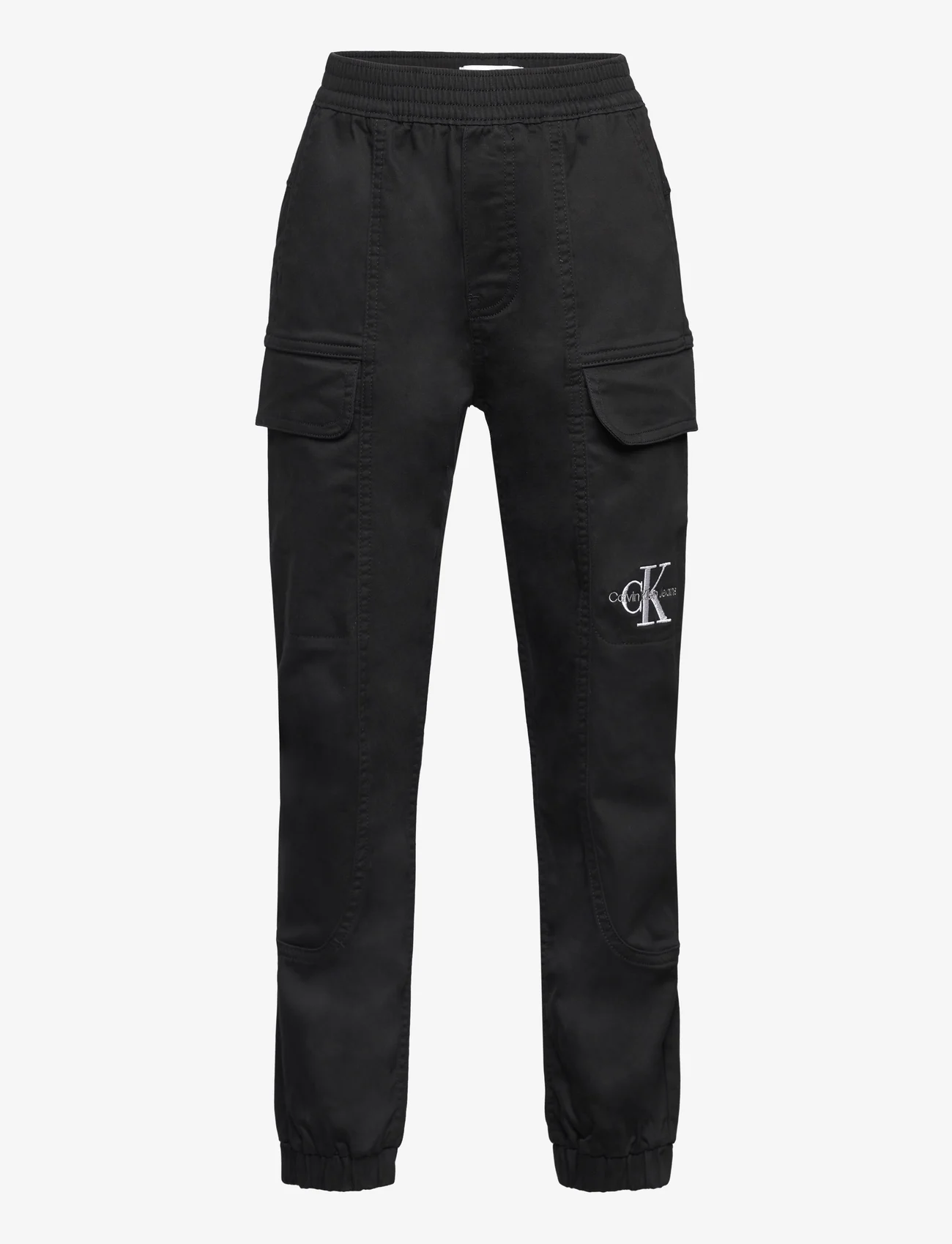 Calvin Klein - SATEEN CARGO PANTS - cargo pants - ck black - 0