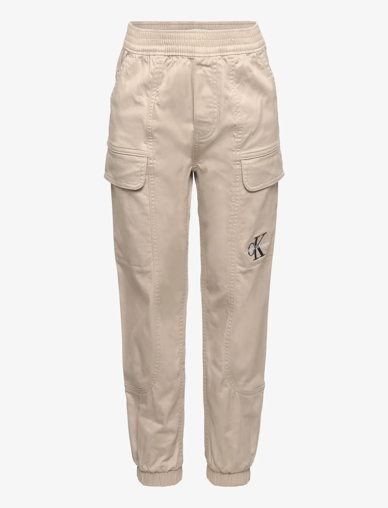 Calvin Klein - SATEEN CARGO PANTS - cargo pants - plaza taupe - 0