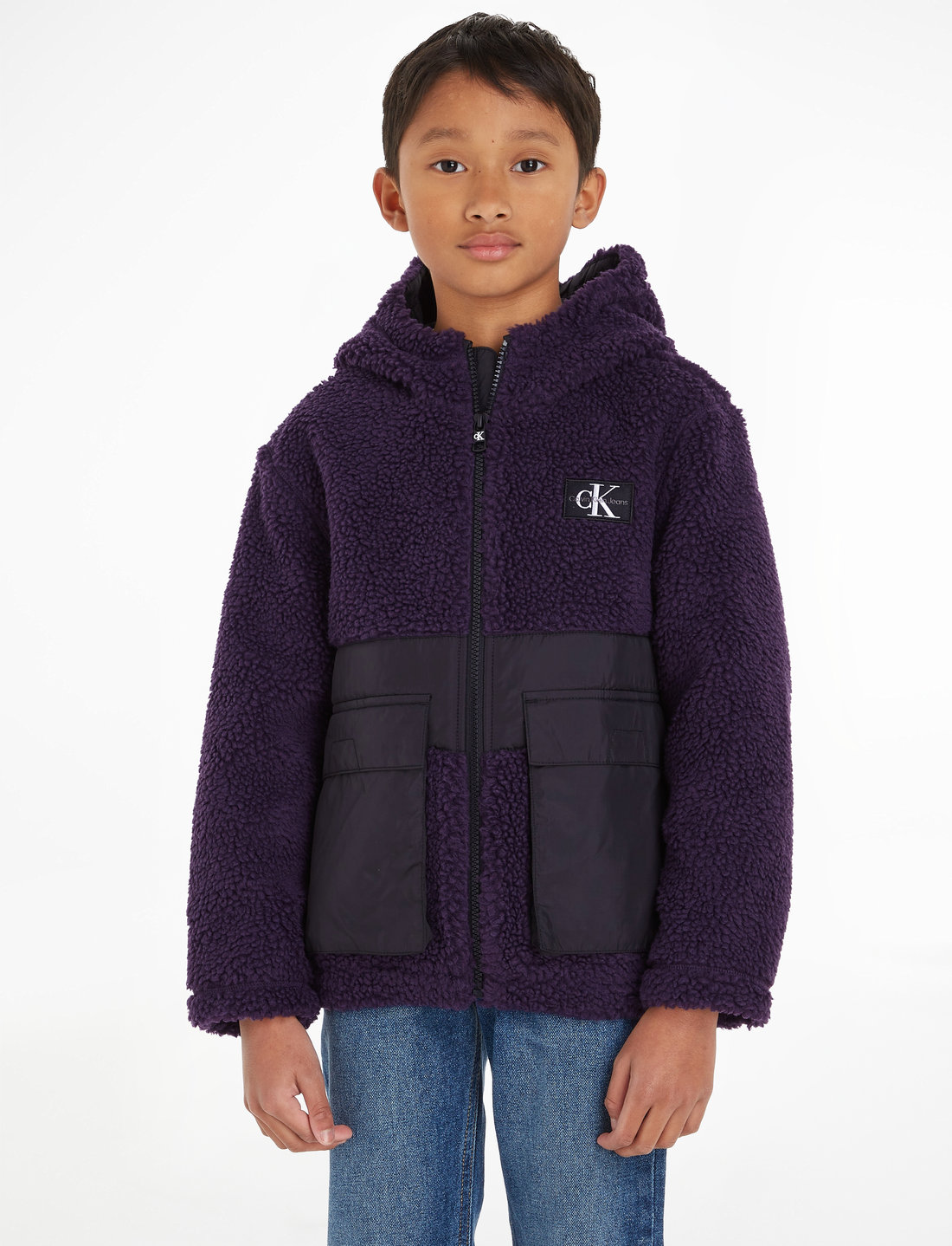 Calvin klein color best sale block jacket