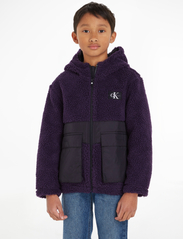 Calvin Klein - SHERPA COLOR BLOCK JACKET - fleecejacka - purple velvet - 2