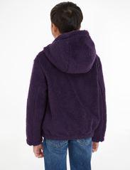 Calvin Klein - SHERPA COLOR BLOCK JACKET - fleece-vaatteet - purple velvet - 3