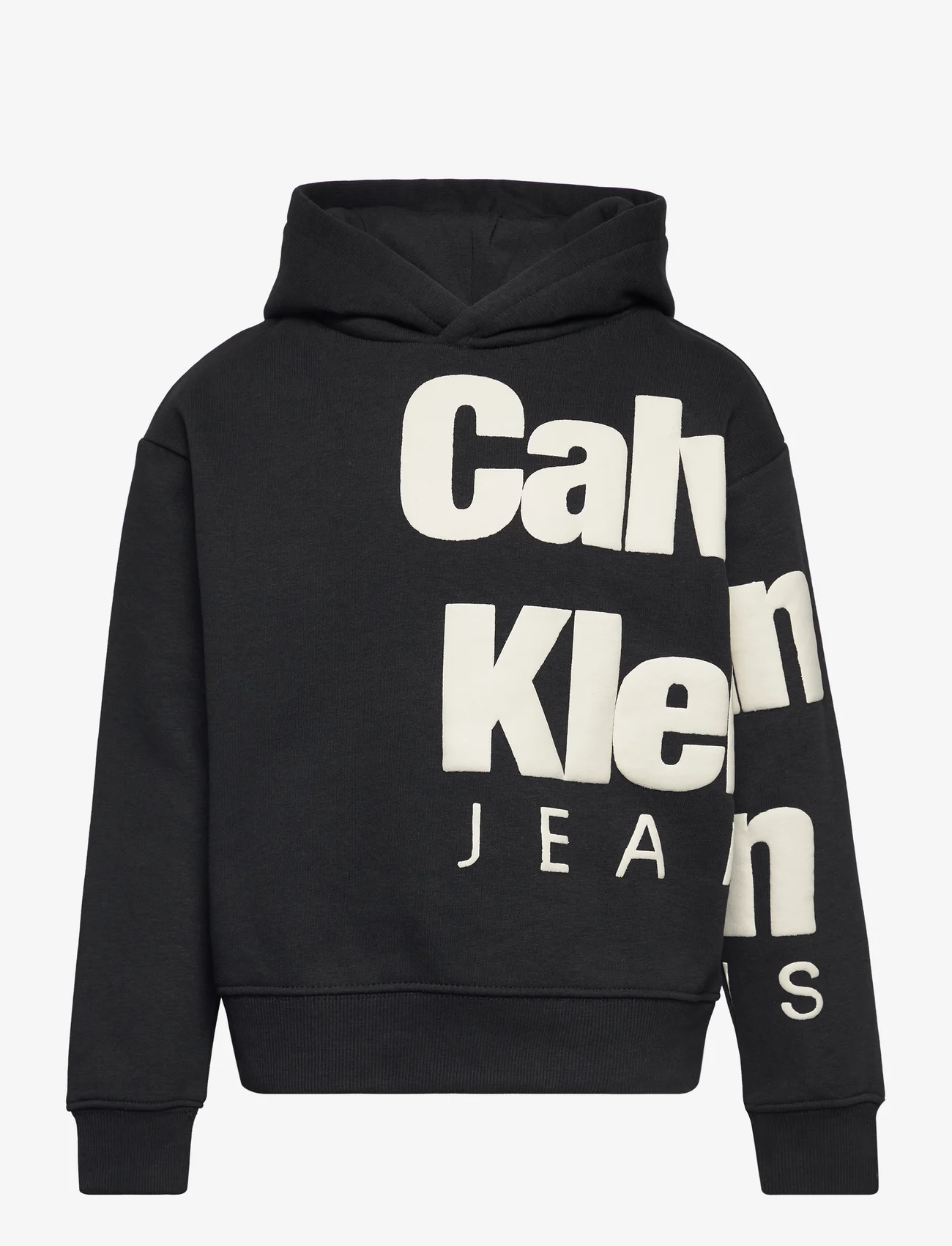 Calvin Klein - BLOWN-UP LOGO FLEECE HOODIE - bluzy z kapturem - ck black - 0