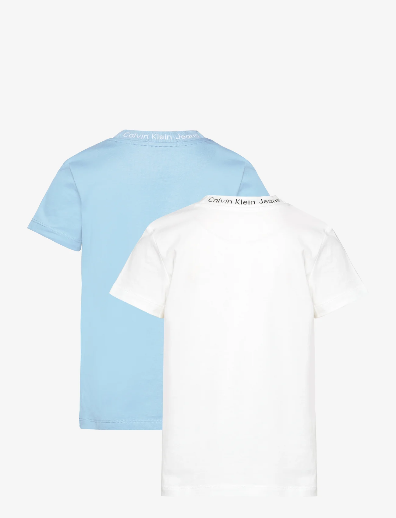 Calvin Klein - INTARSIA 2-PACK SS T-SHIRT - korte mouwen - dusk blue / bright white - 1