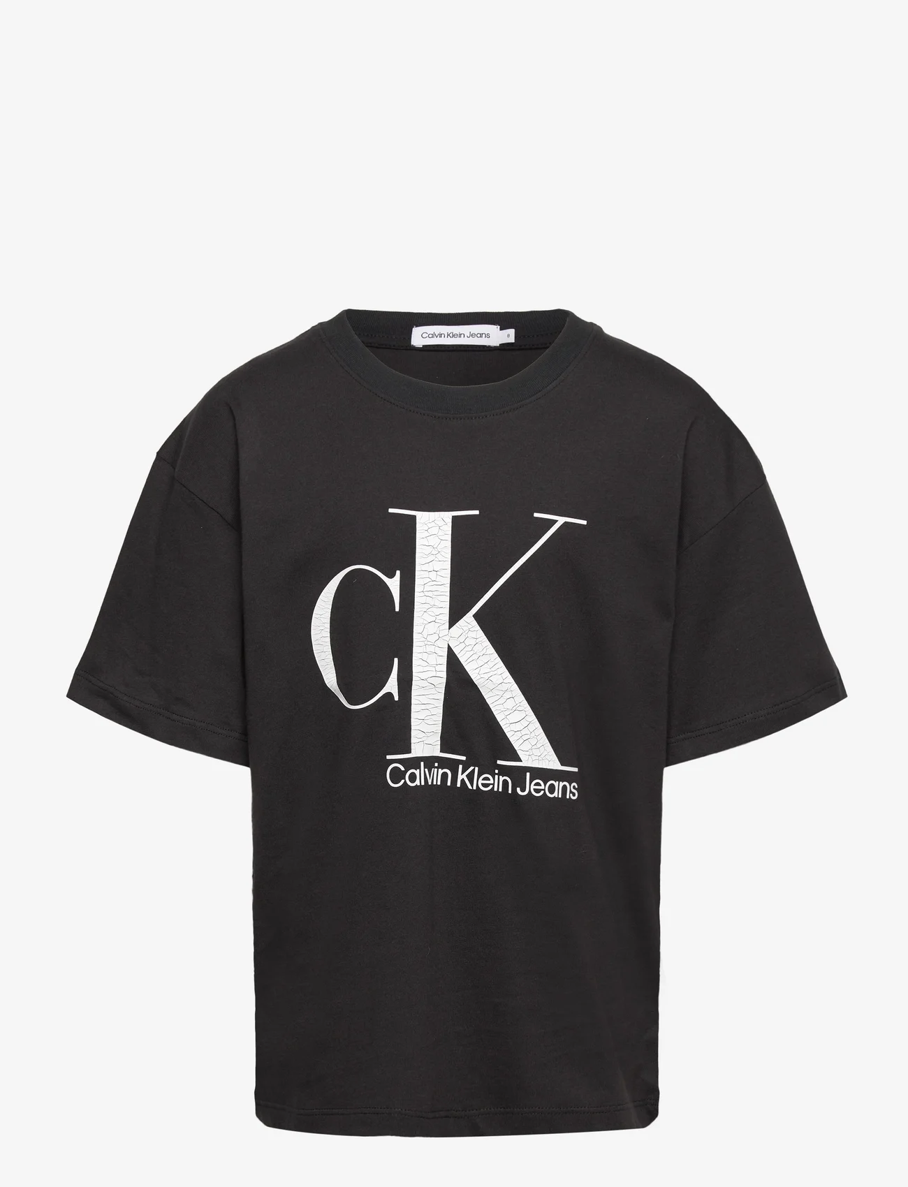 Calvin Klein - MARBLE MONOGRAM SS T-SHIRT - marškinėliai trumpomis rankovėmis - ck black - 0
