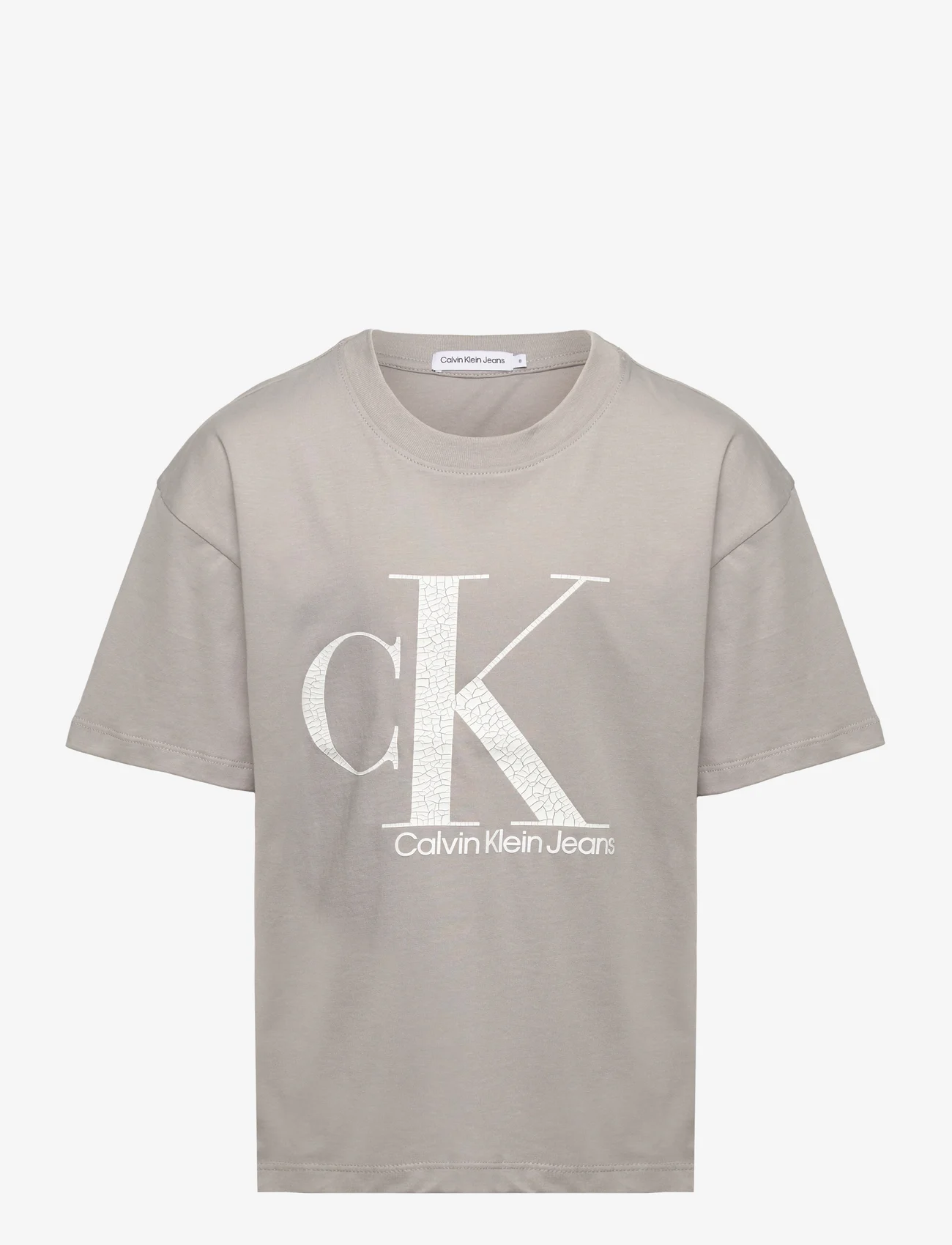 Calvin Klein - MARBLE MONOGRAM SS T-SHIRT - kortärmade t-shirts - porpoise - 0